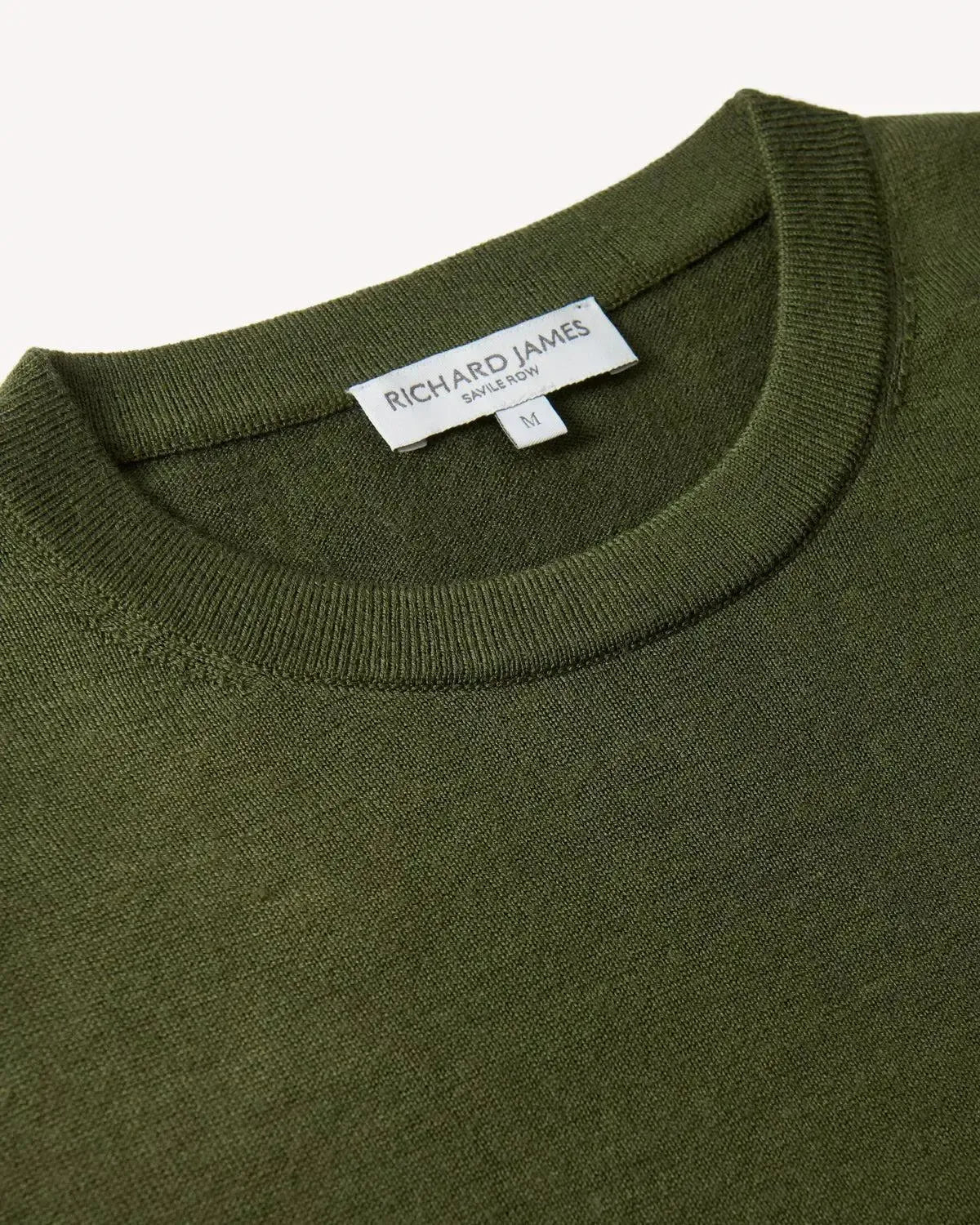 Richard James Merino Wool Crew Neck Knit Sage - Image 4