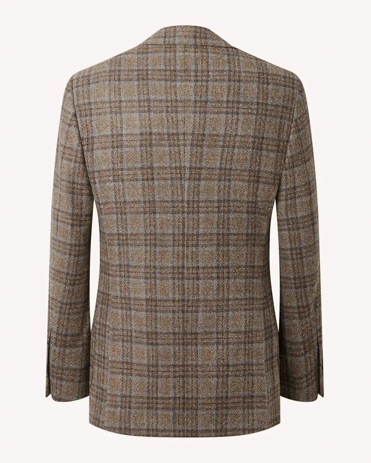 Richard James Overcheck Tweed Single Breasted Jacket Olive Blues - Image 5