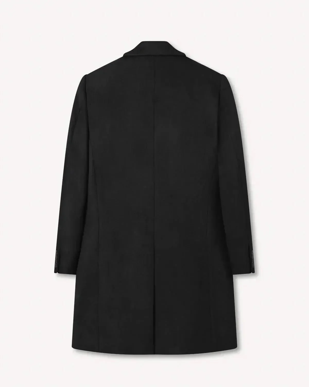 Richard James Wool Cashmere DB Overcoat Black - Image 4