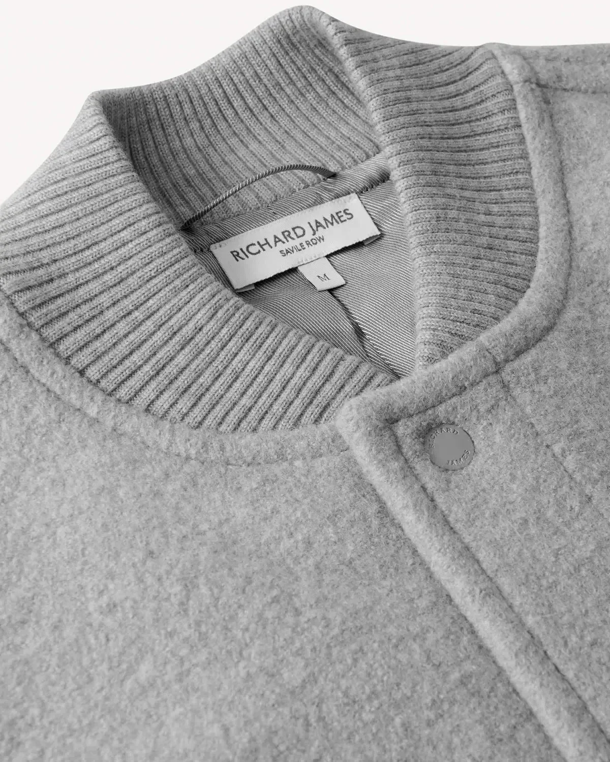 Richard James Wool College Bomber Grey - Image 4