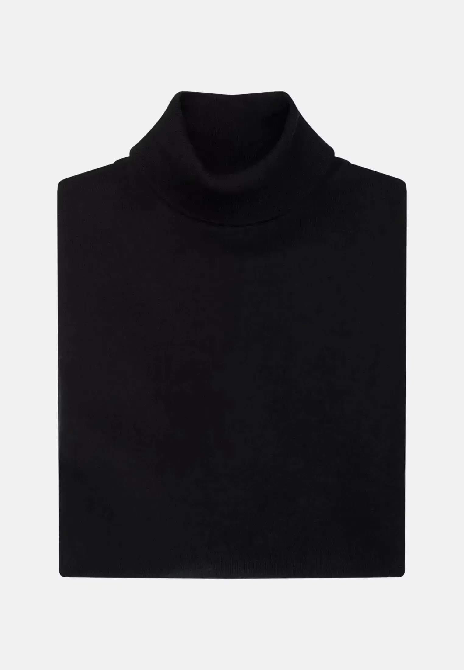 Seidensticker Mens Merino Wool Roll Neck Knit Black - Image 7