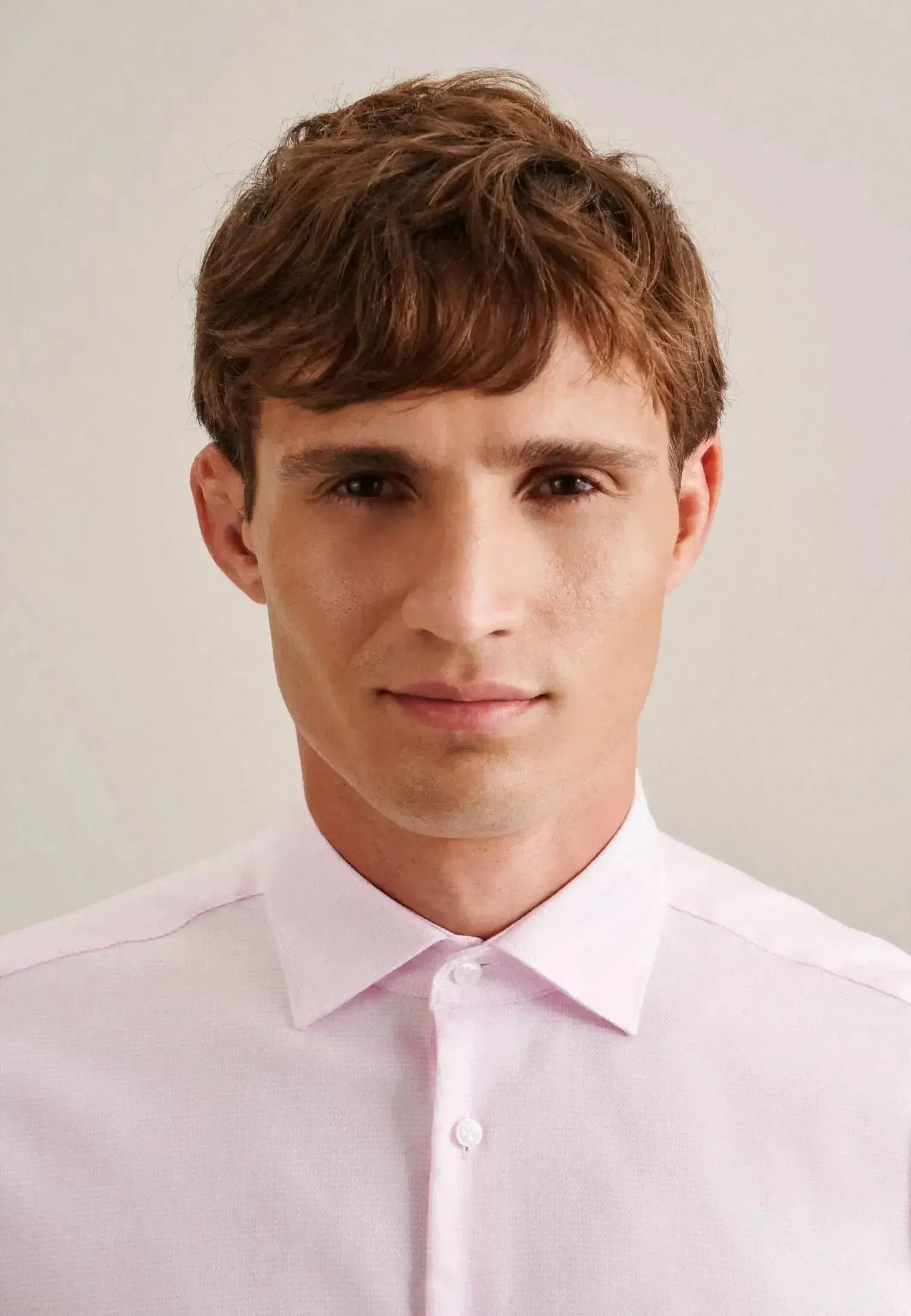 Seidensticker Mens Regular Fit No Iron New Kent Structured Business Shirt Pink - Image 4