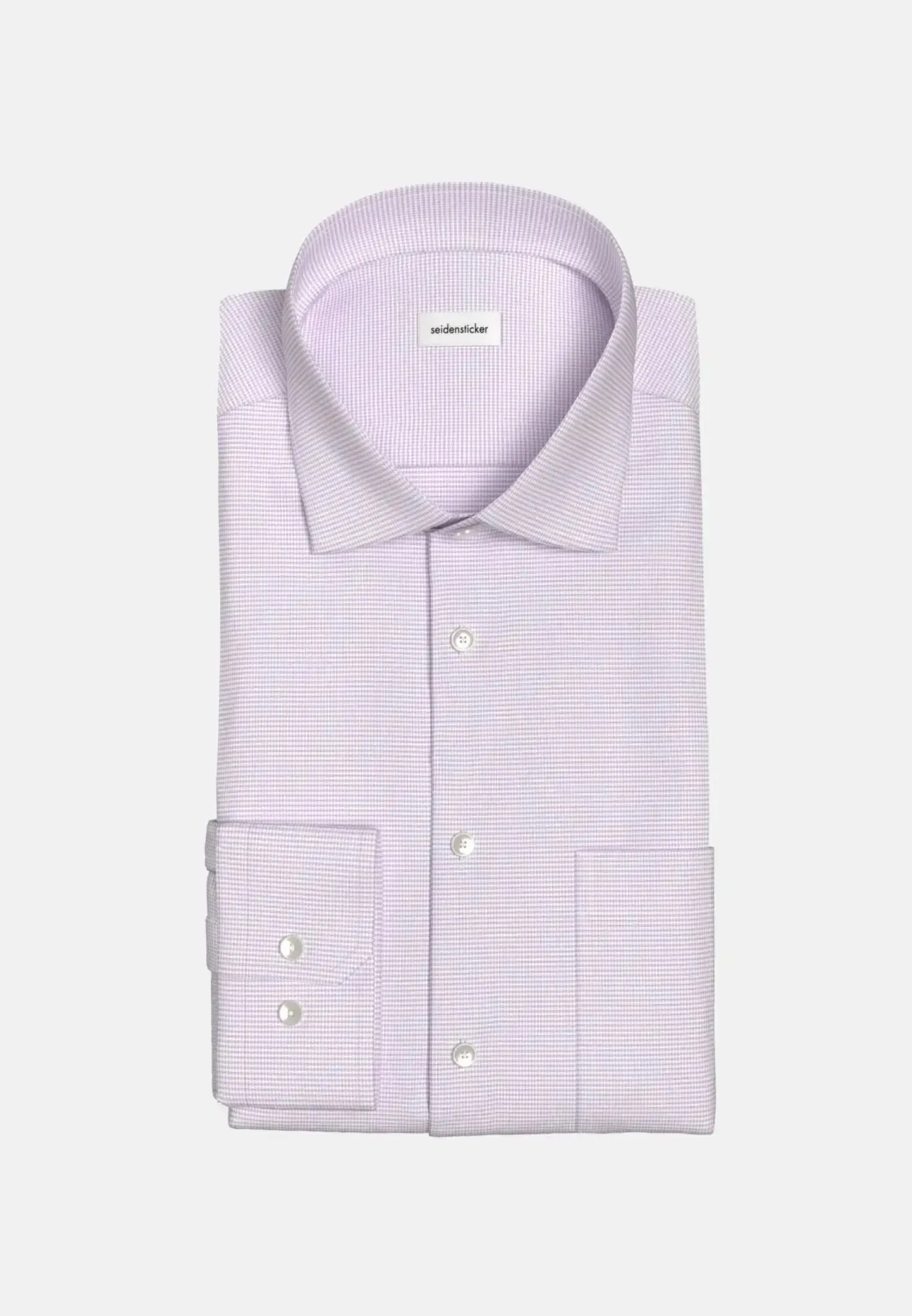 Seidensticker Mens Regular Fit No Iron New Kent Structured Business Shirt Pink - Image 7