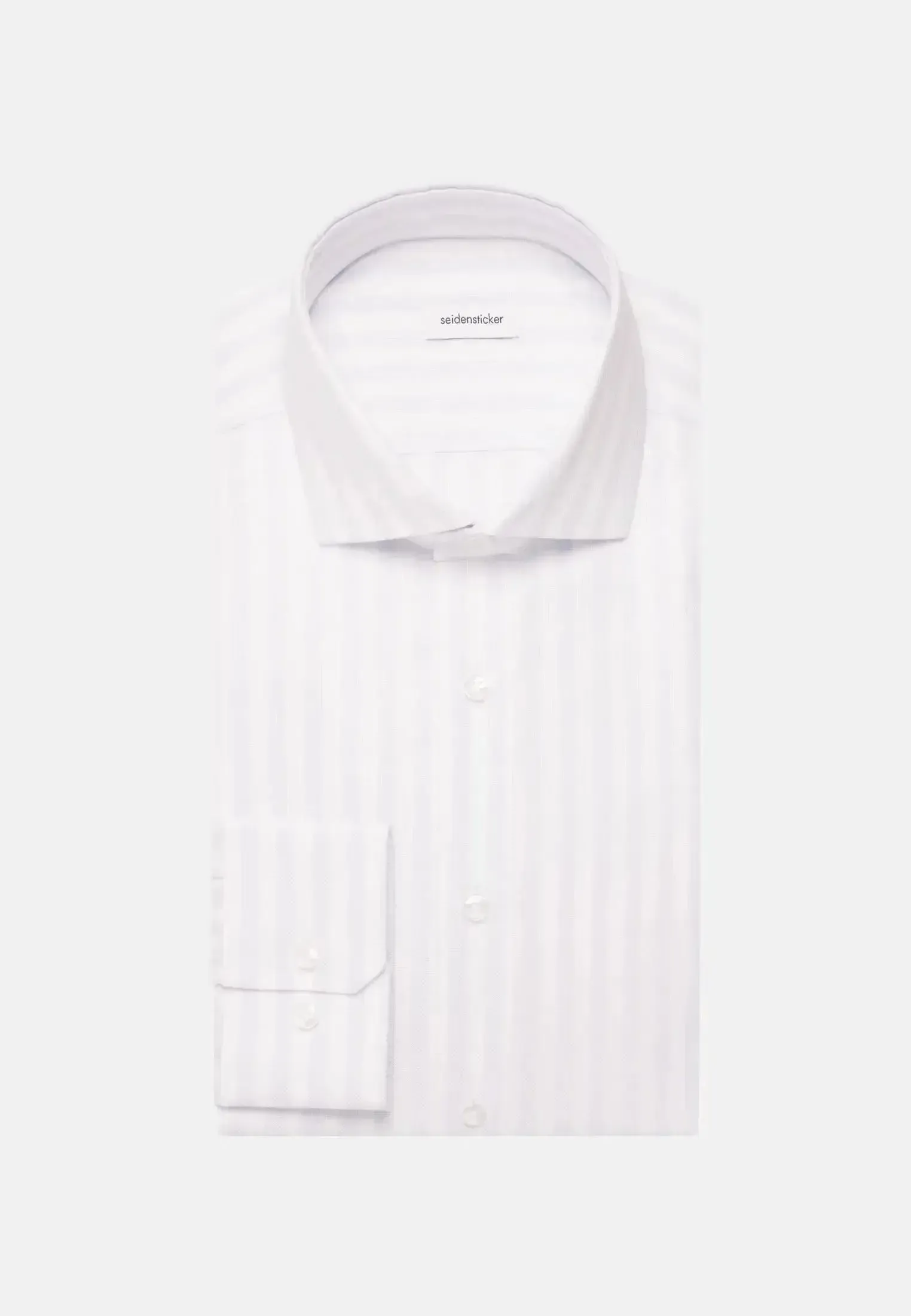 Seidensticker Mens Regular Fit No Iron Spread Kent Structured Stripe Business Shirt Light Blue - Image 9