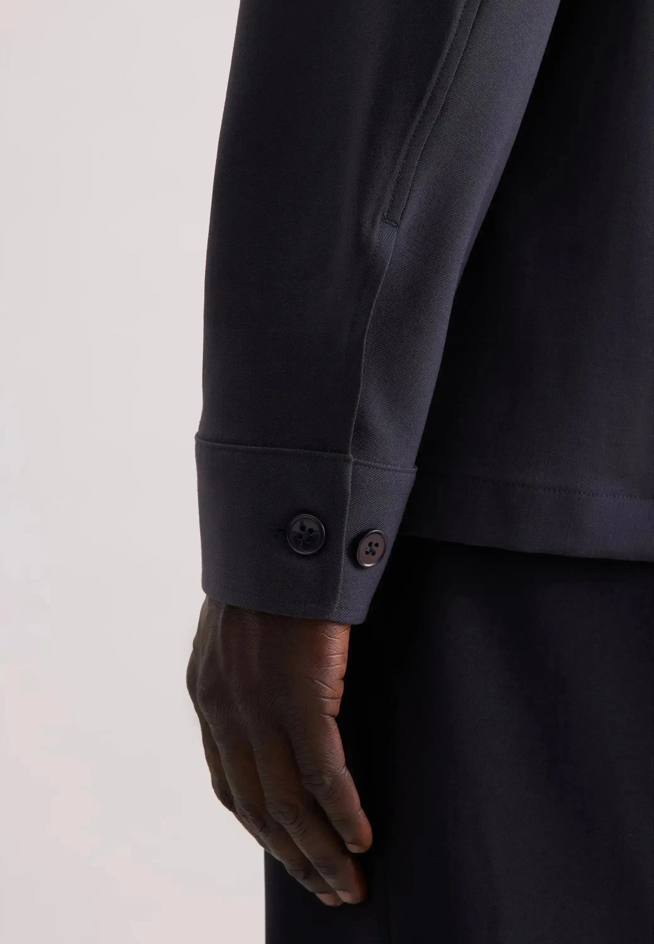 Seidensticker Mens Regular Fit Wool Mix Casual Lapel Overshirt Grey - Image 5