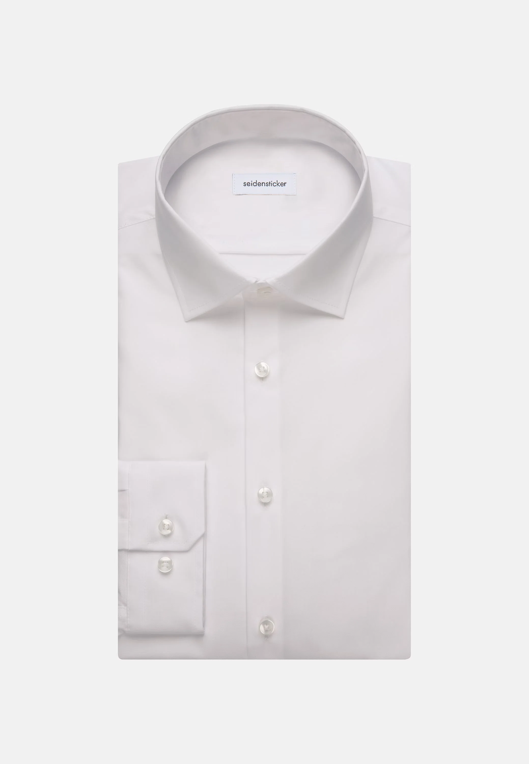 Seidensticker Mens Shaped Fit No Iron Kent Collar Business Shirt White - Image 10