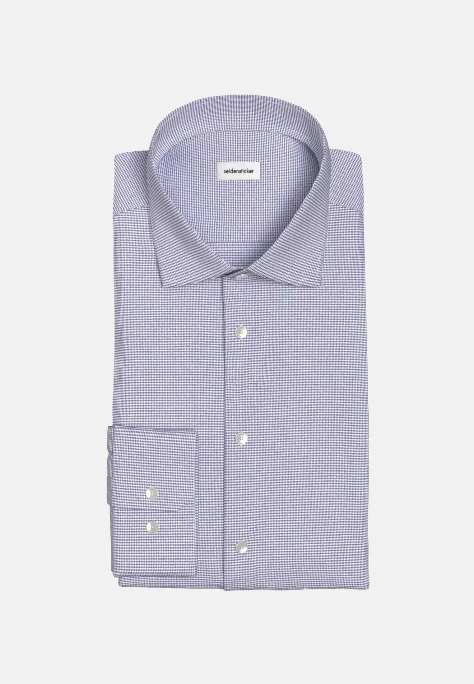 Seidensticker Mens Shaped Fit No Iron New Kent Structured Business Shirt Light Blue - Image 7