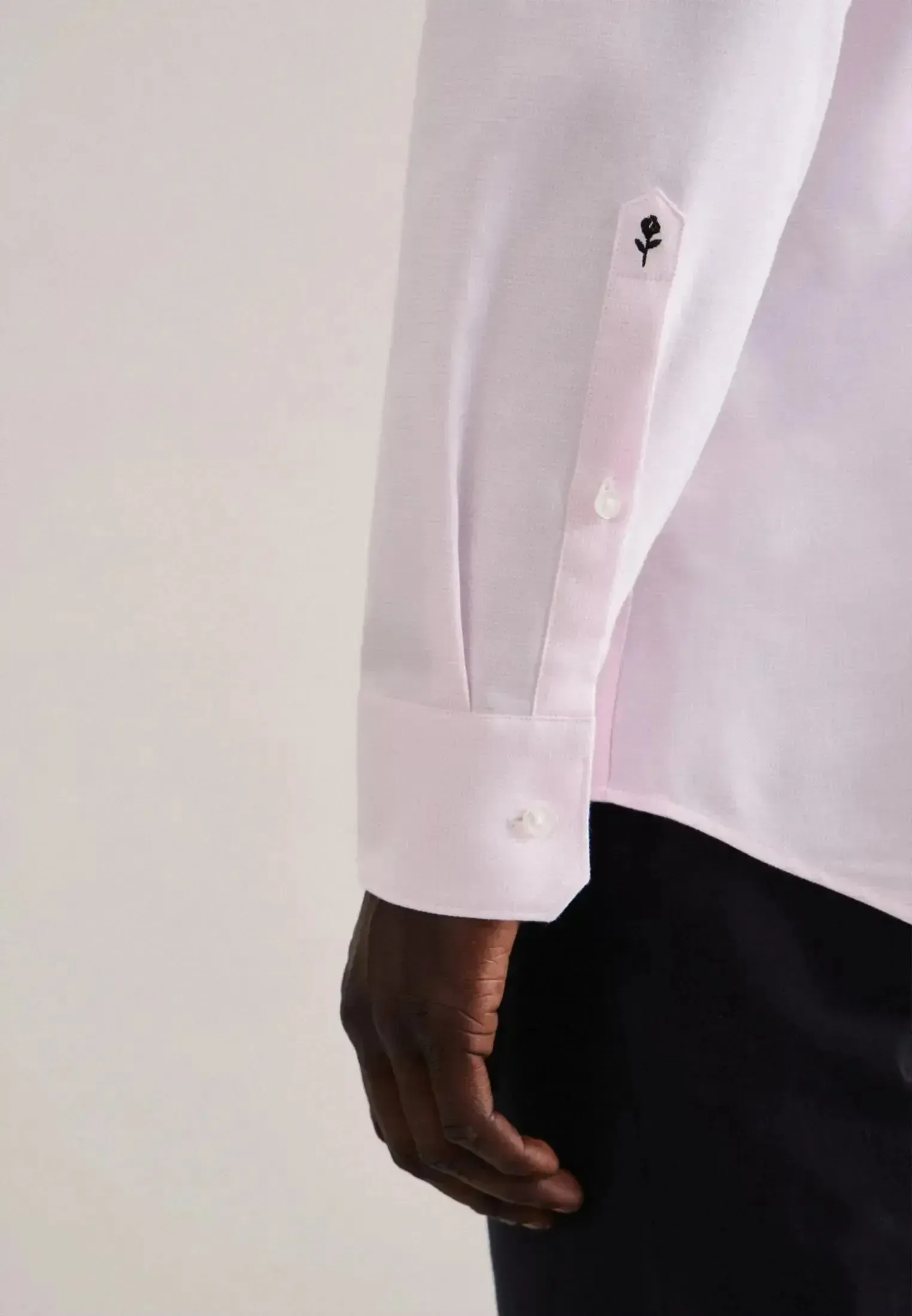 Seidensticker Mens Shaped Fit No Iron New Kent Structured Business Shirt Pink - Image 5