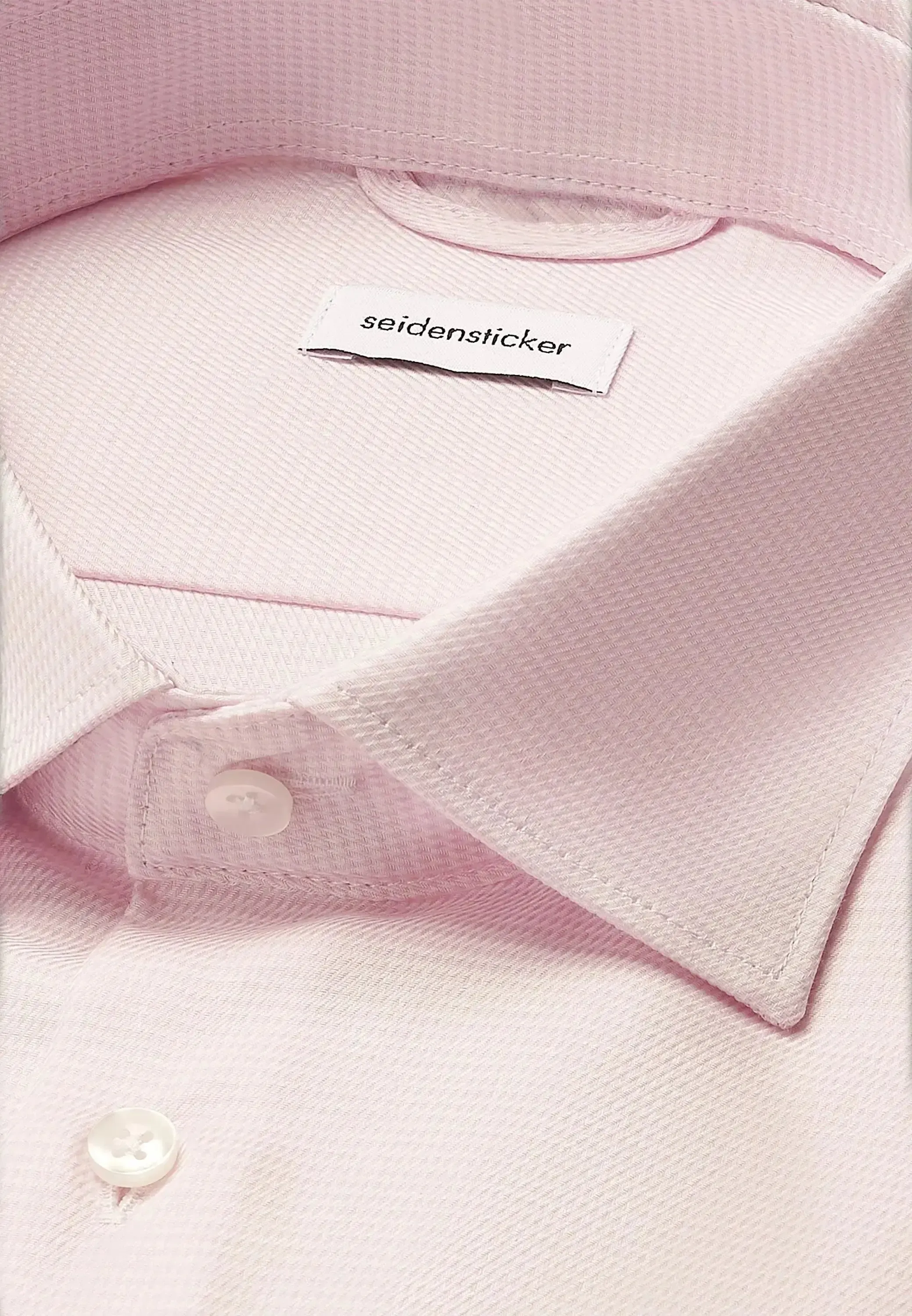 Seidensticker Mens Shaped Fit No Iron New Kent Structured Business Shirt Pink - Image 8