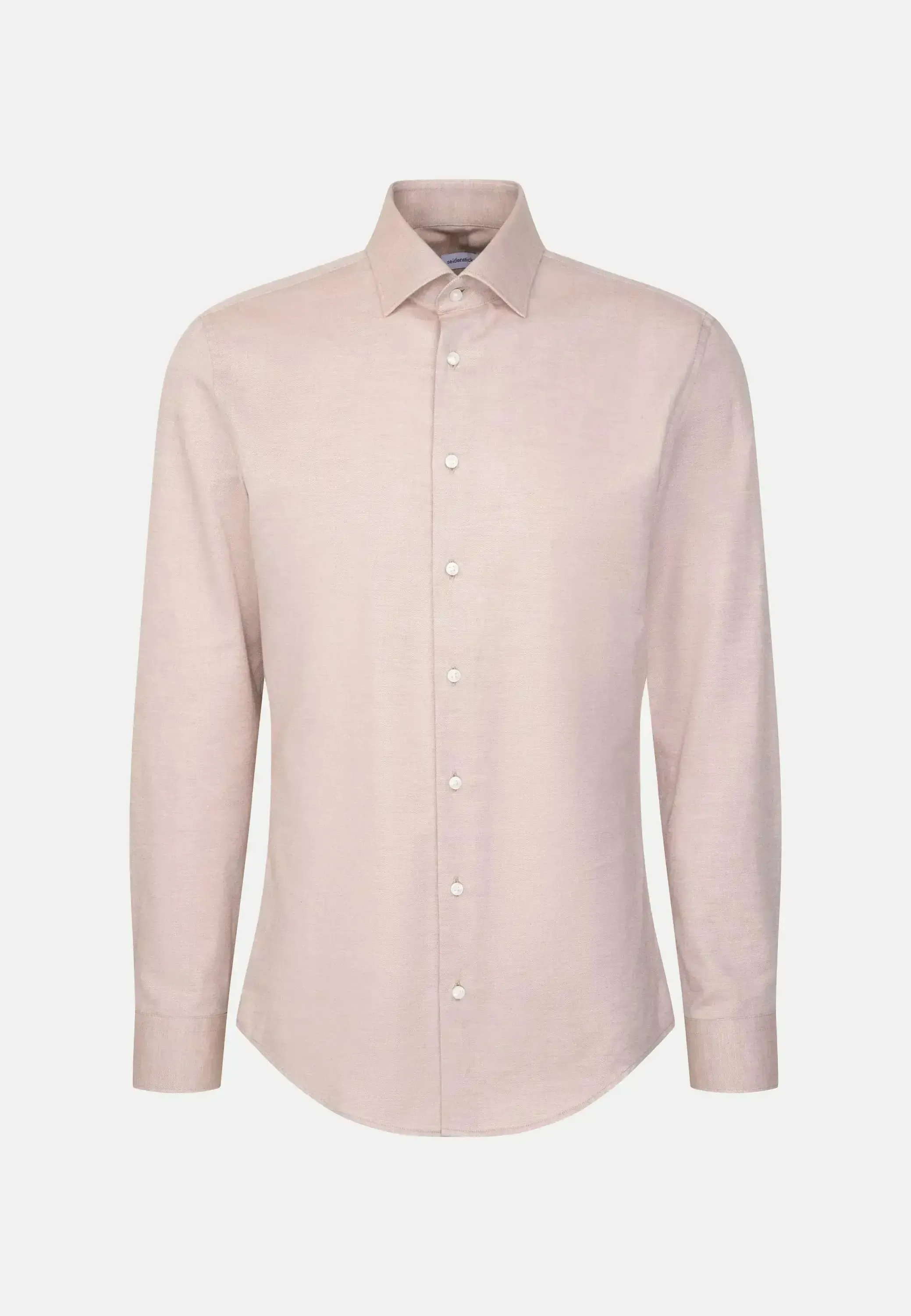 Seidensticker Mens Slim Fit New Kent Flannel Shirt Beige