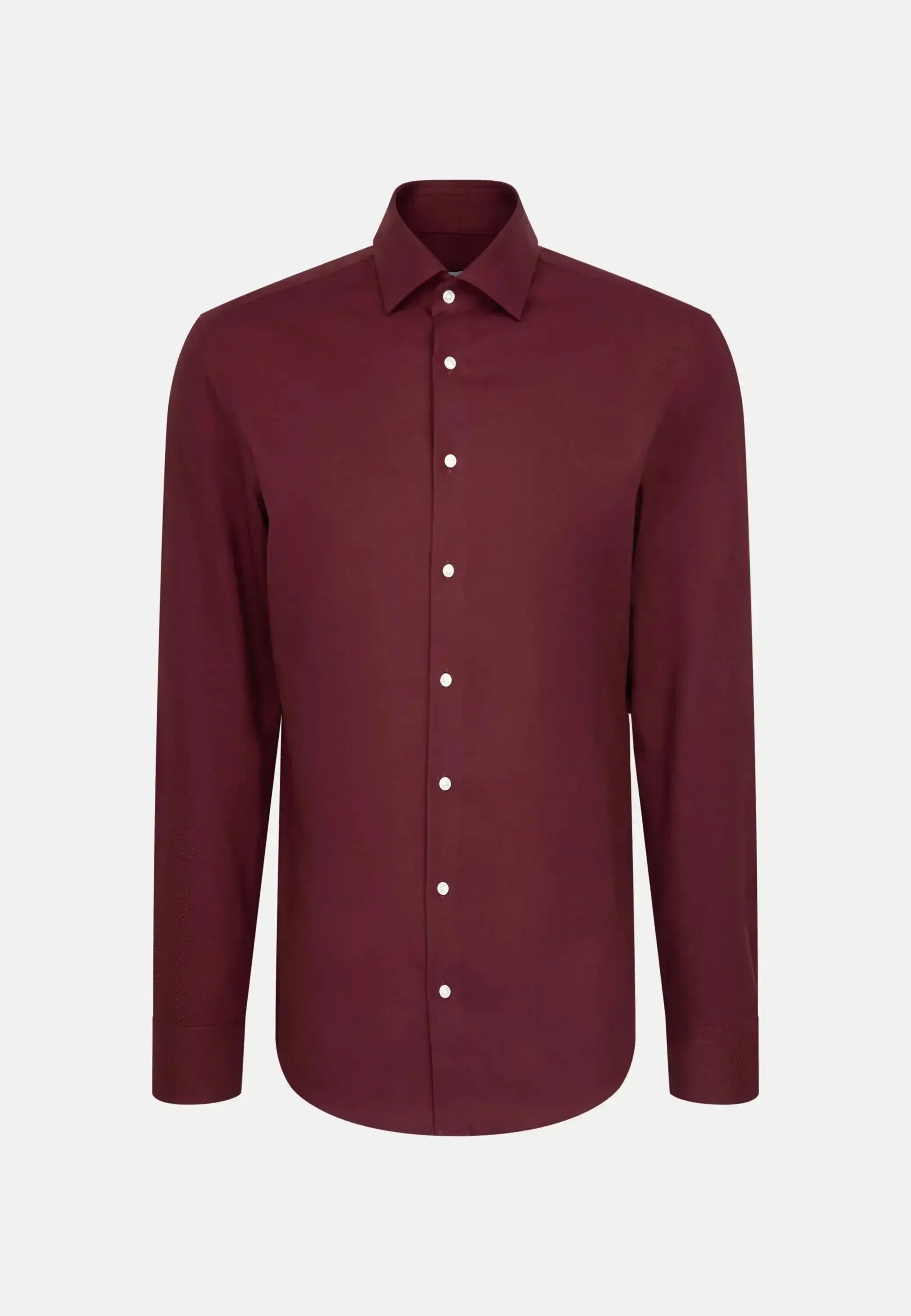 Seidensticker Mens Slim Fit New Kent Flannel Shirt Burgundy