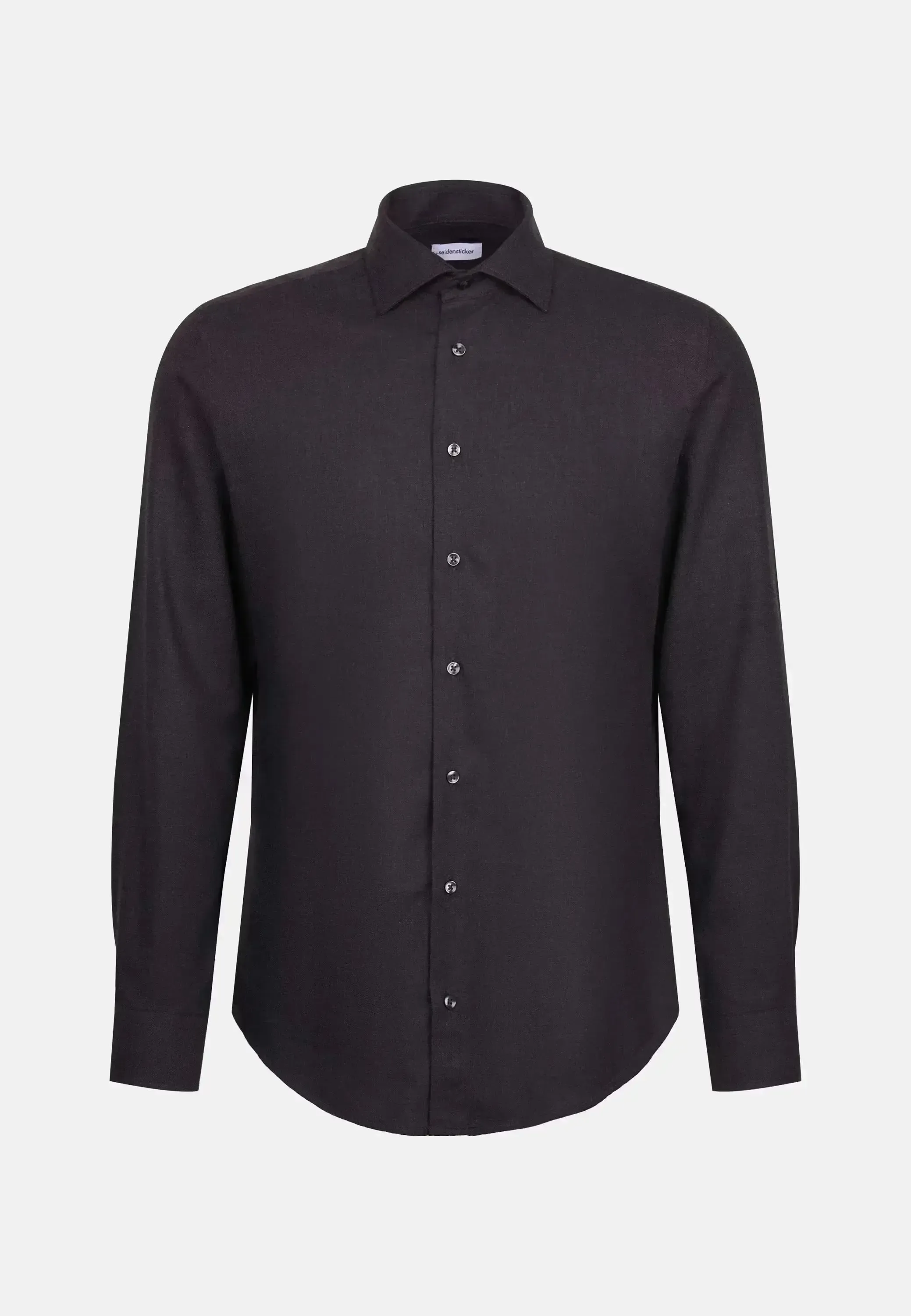 Seidensticker Mens Slim Fit New Kent Flannel Shirt Grey