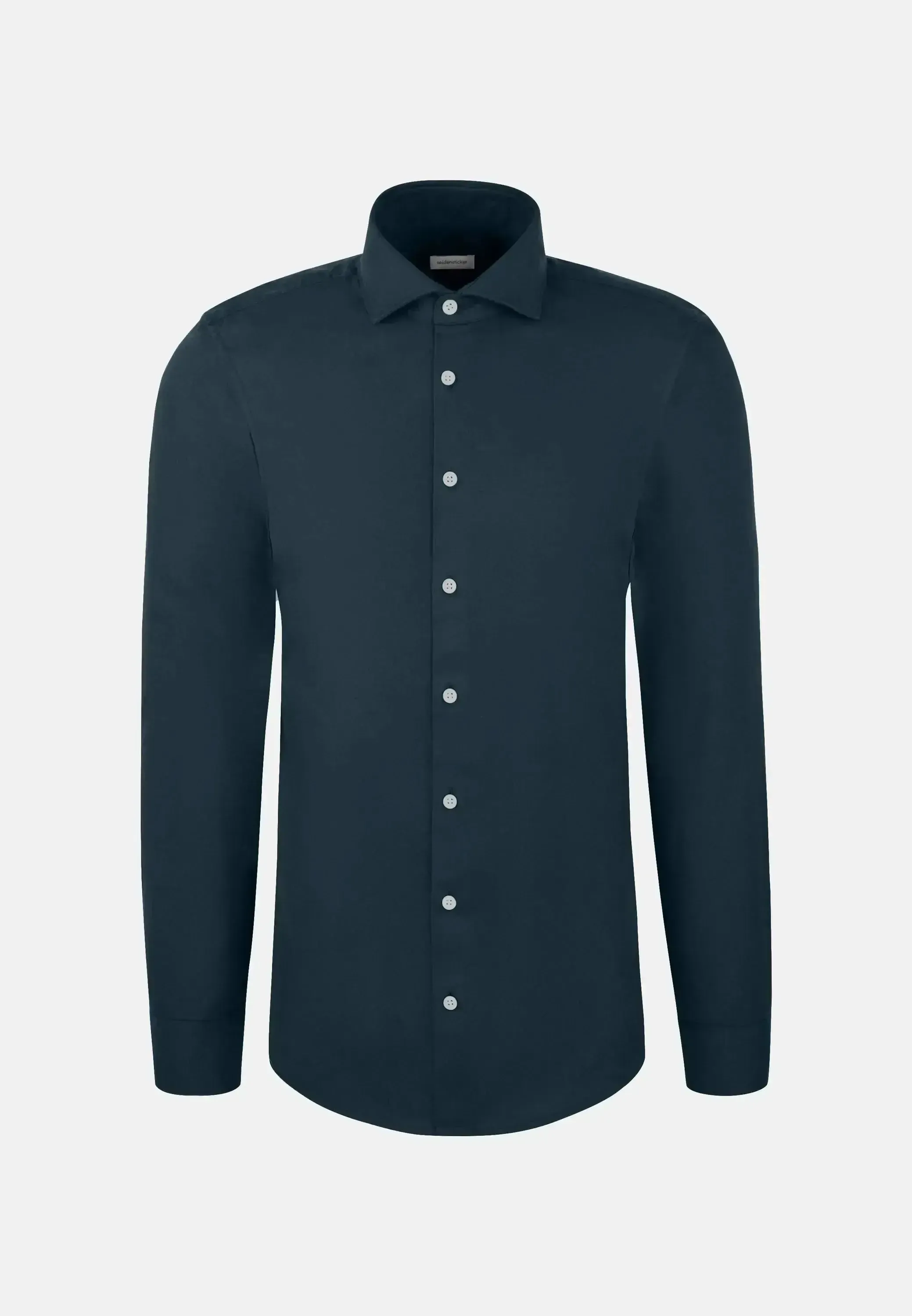 Seidensticker Mens Slim Fit Spread Kent Pepita Flannel Shirt Dark Blue