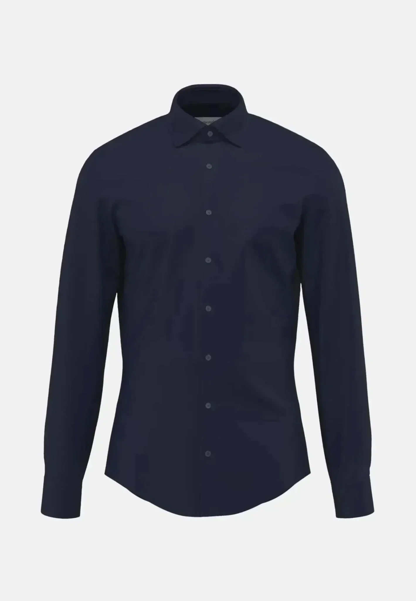 Seidensticker Shaped Fit Easy Iron New Kent Business Shirt Dark Blue