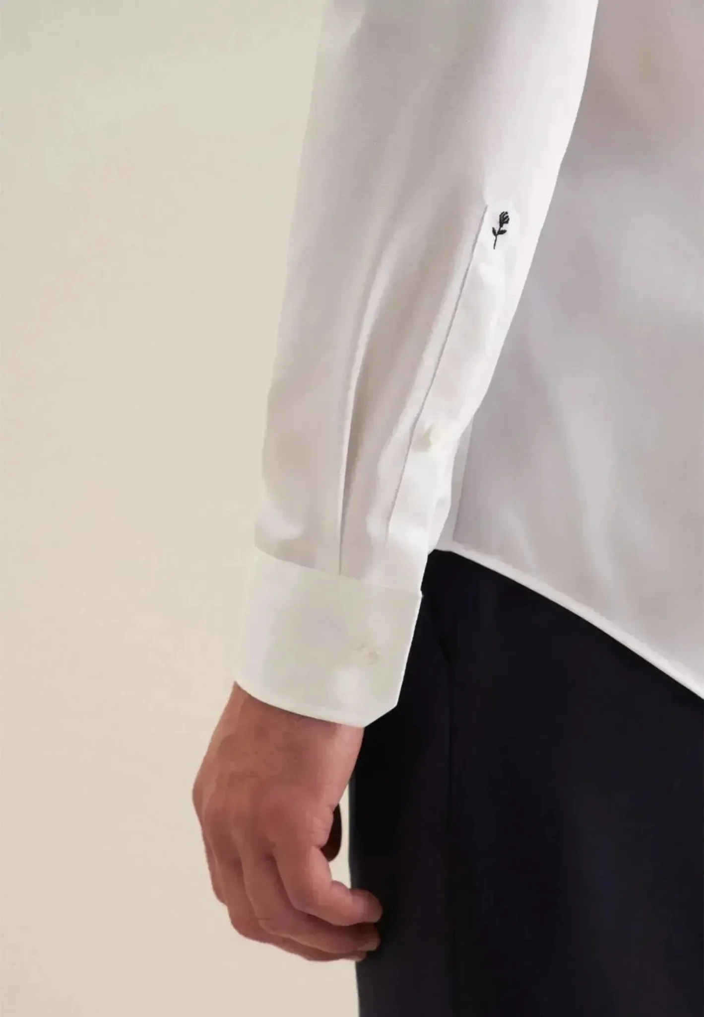 Seidensticker Slim Fit No Iron Kent Collar Business Shirt White - Image 5