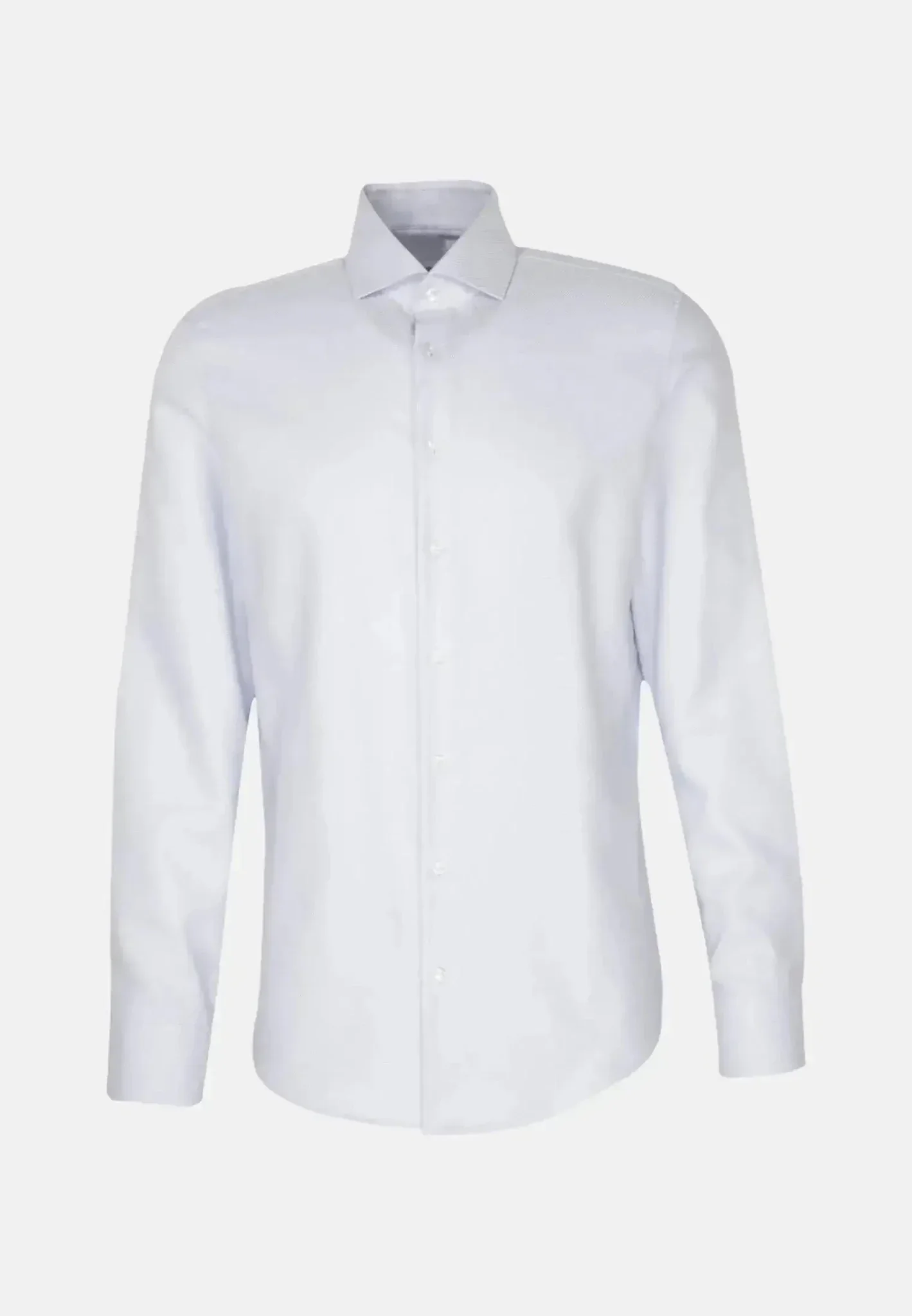 Seidensticker Slim Fit No Iron Spread Kent Structured Business Shirt Light Blue