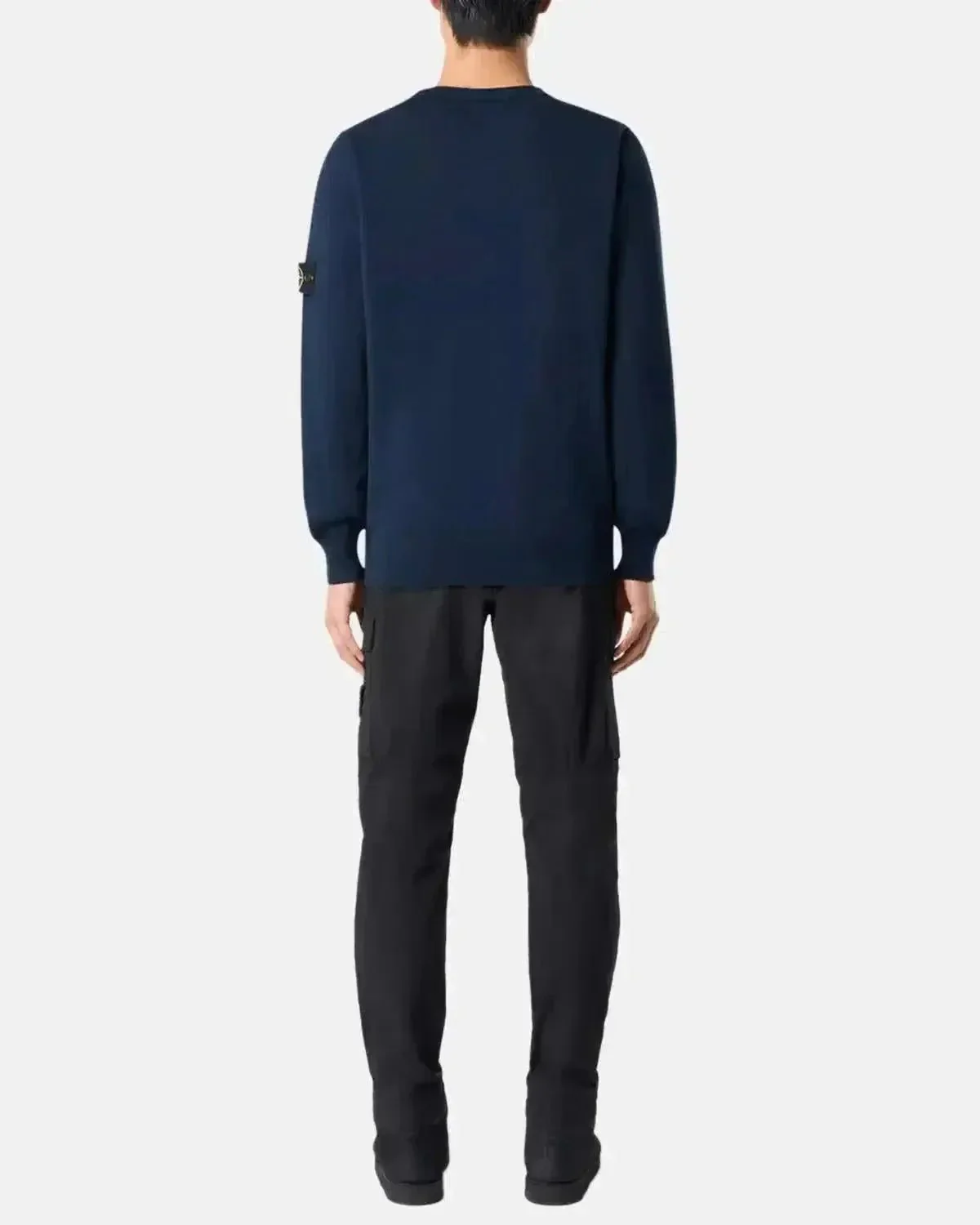 STONE ISLAND 5100053 SOFT ORGANIC COTTON CREWNECK KNIT NAVY BLUE - Image 3