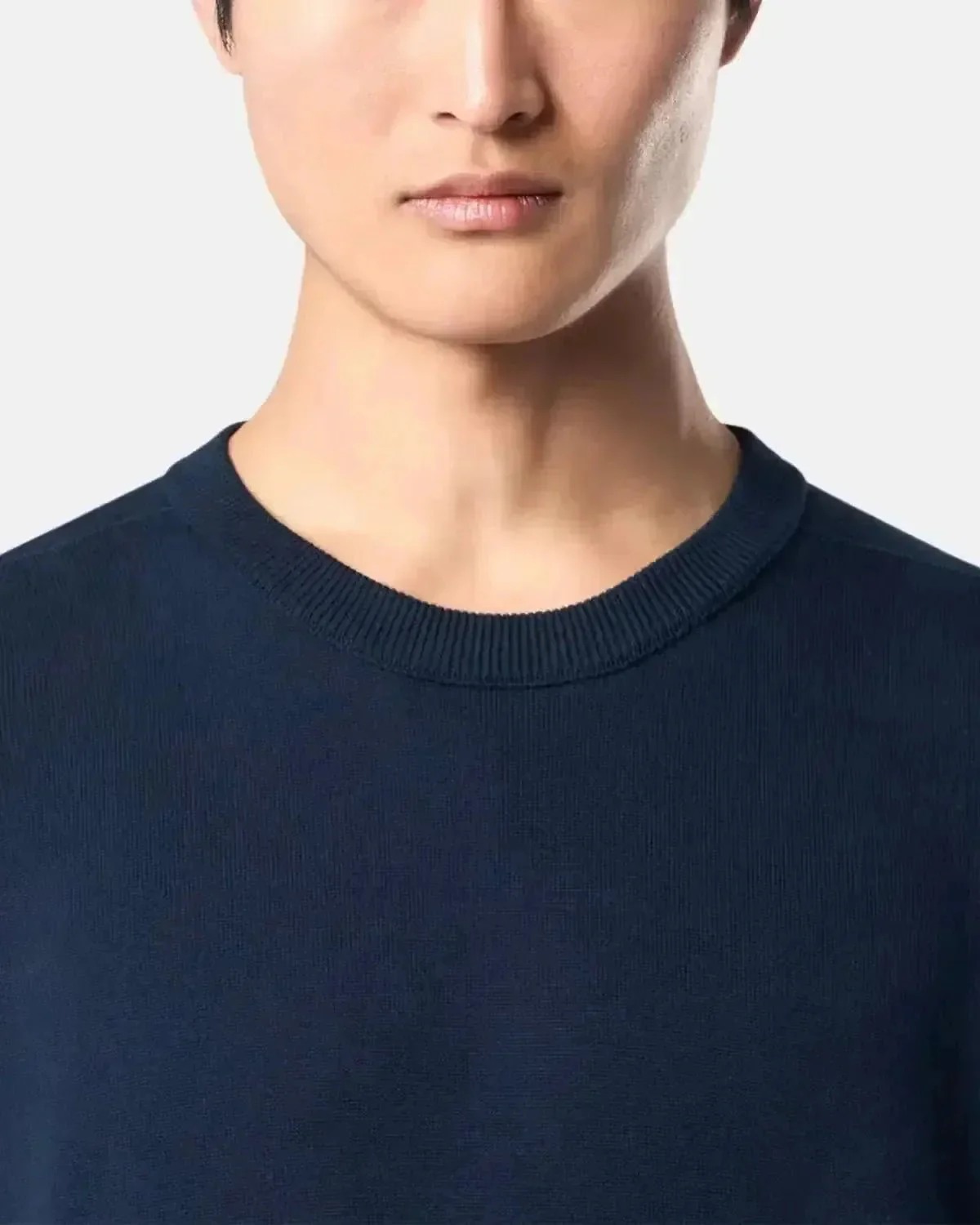 STONE ISLAND 5100053 SOFT ORGANIC COTTON CREWNECK KNIT NAVY BLUE - Image 5