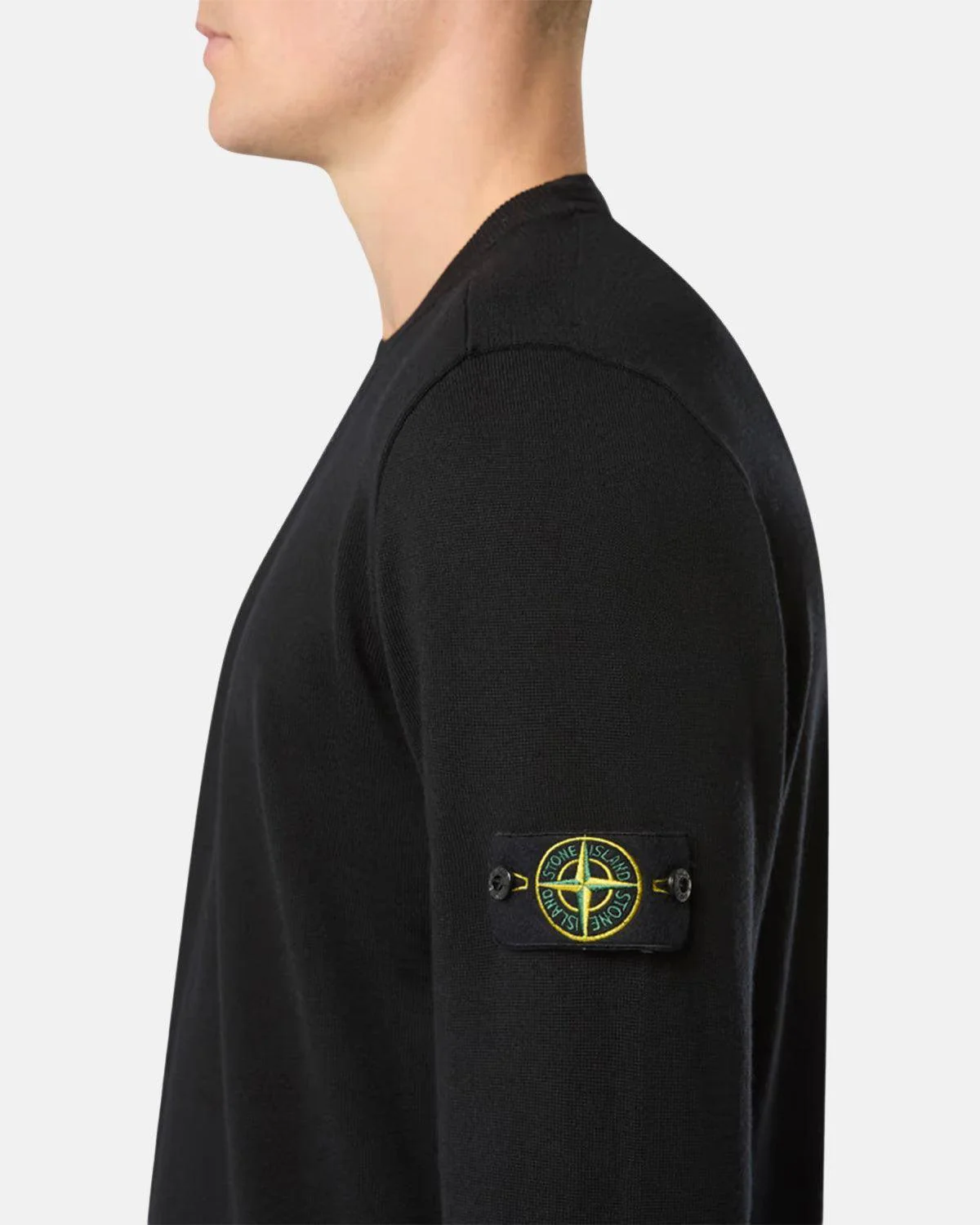 STONE ISLAND 510C4 LIGHT PURE RWS WOOL KNIT BLACK - Image 4