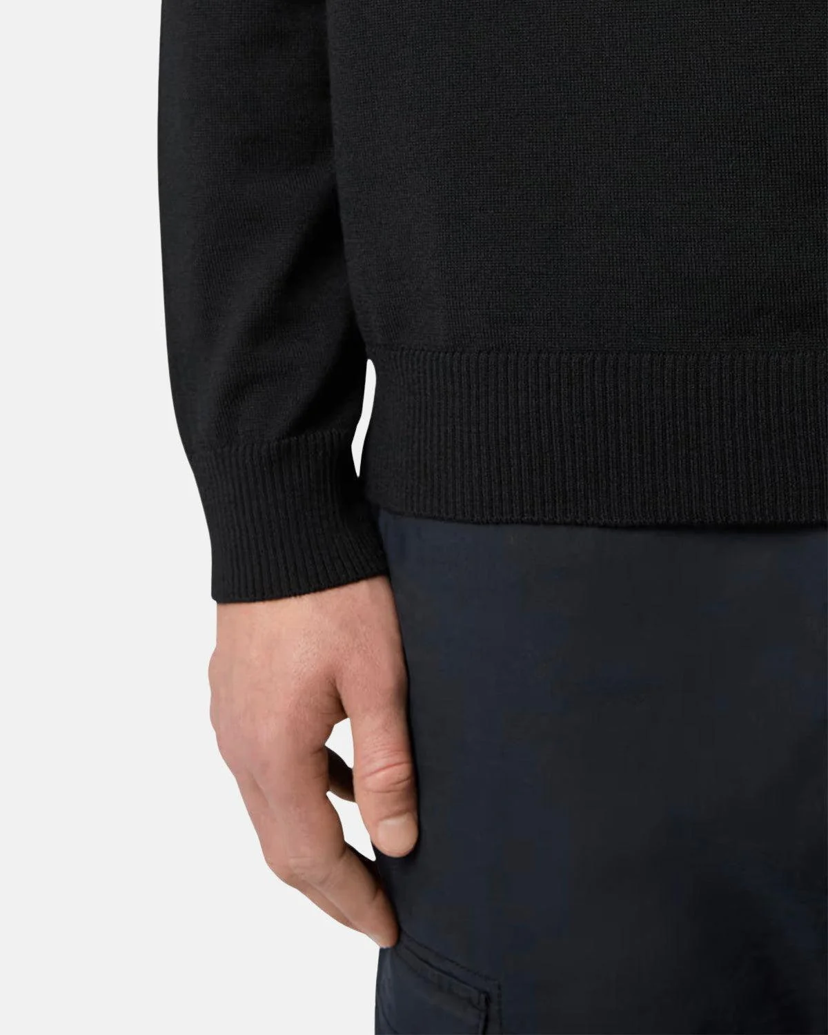 STONE ISLAND 510C4 LIGHT PURE RWS WOOL KNIT BLACK - Image 5