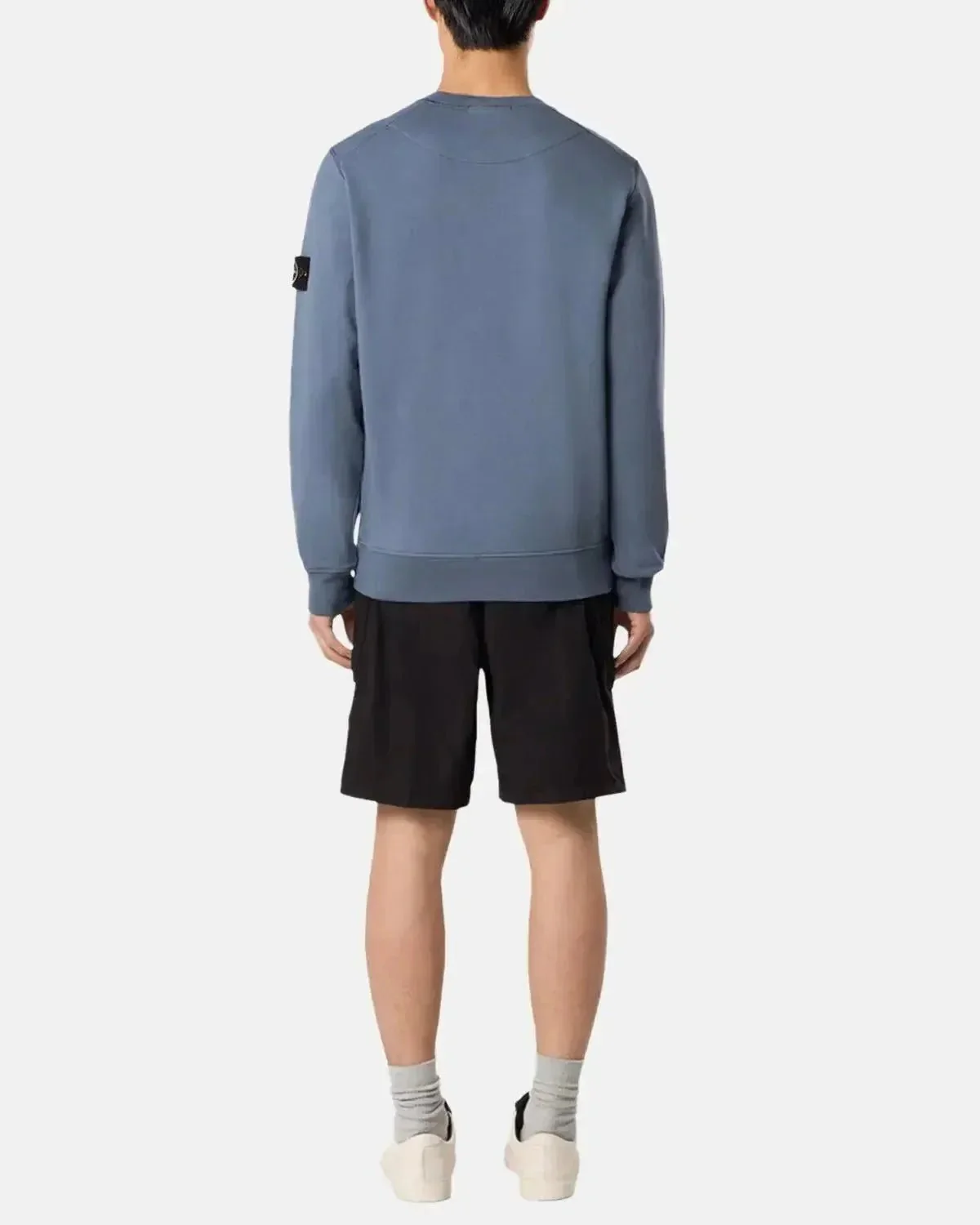 STONE ISLAND 6100044 ORGANIC COTTON FLEECE SWEATSHIRT AVIO BLUE - Image 3