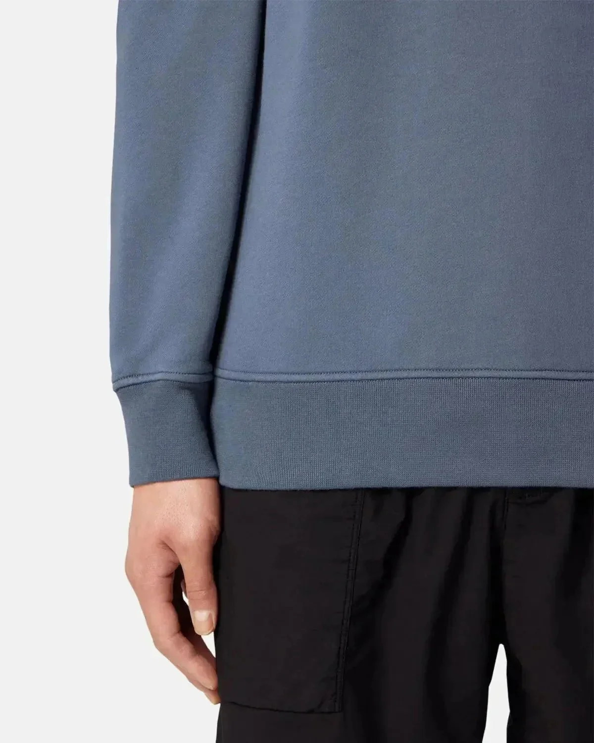 STONE ISLAND 6100044 ORGANIC COTTON FLEECE SWEATSHIRT AVIO BLUE - Image 4