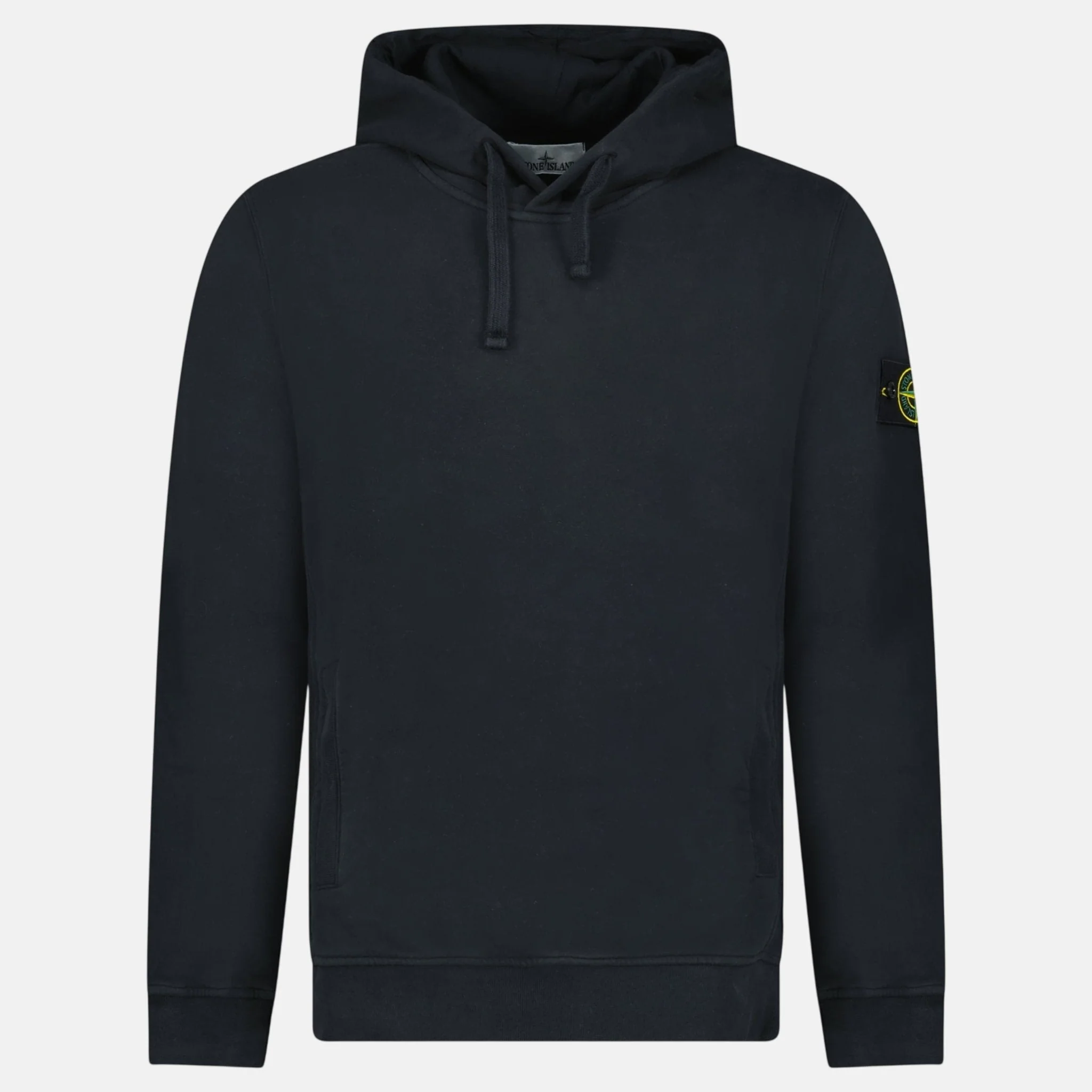 Stone Island Brushed Organic Cotton Hoodie Black