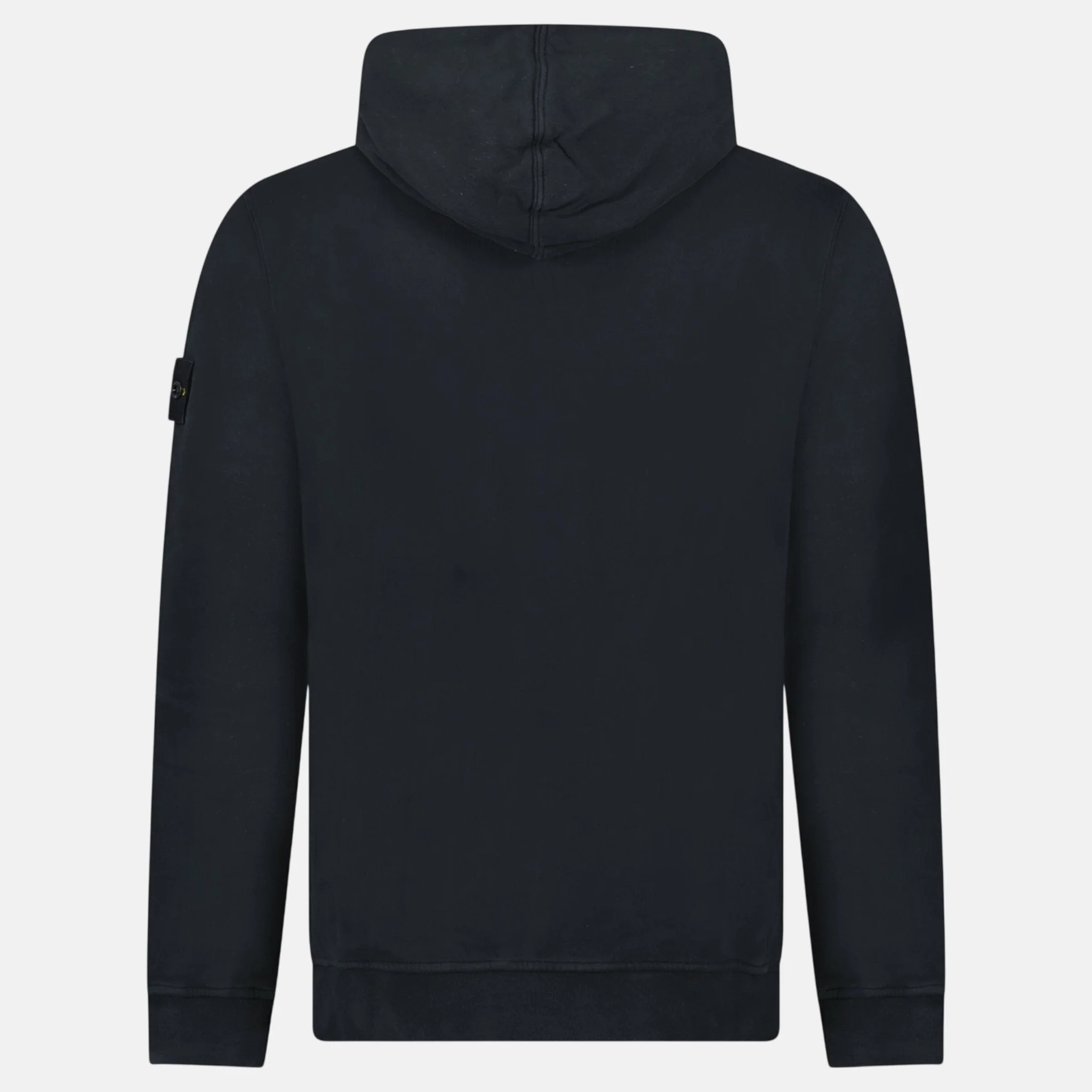 Stone Island Brushed Organic Cotton Hoodie Black - Image 2