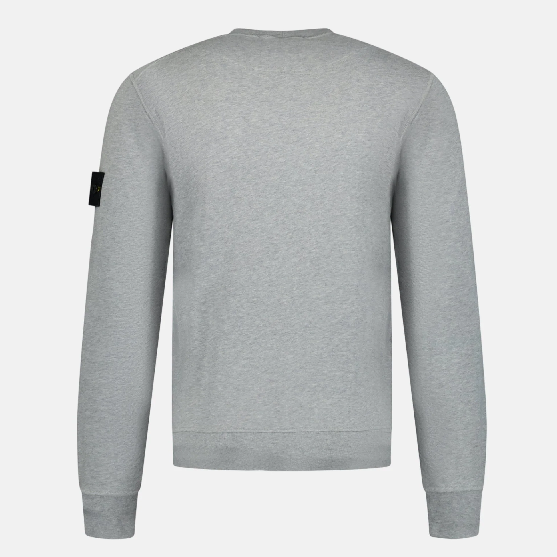 Stone Island Compass Badge Organic Cotton Crewneck Sweatshirt Grey - Image 3