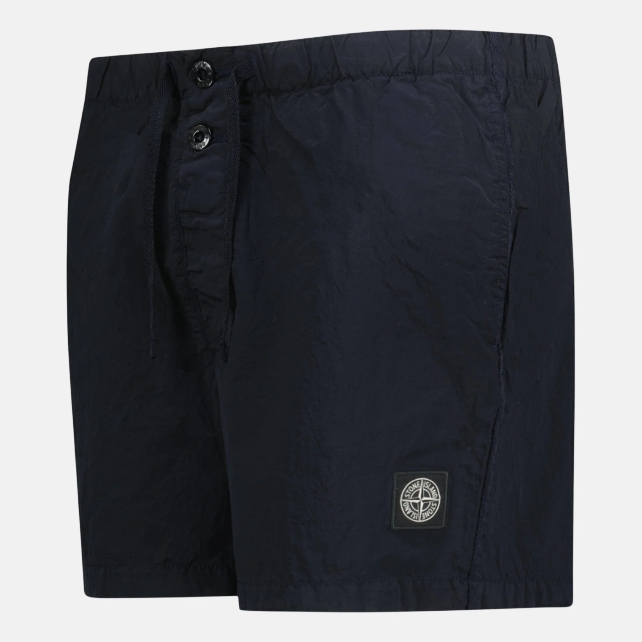 Stone Island Compass Button Chrome Swim Shorts Navy - Image 3