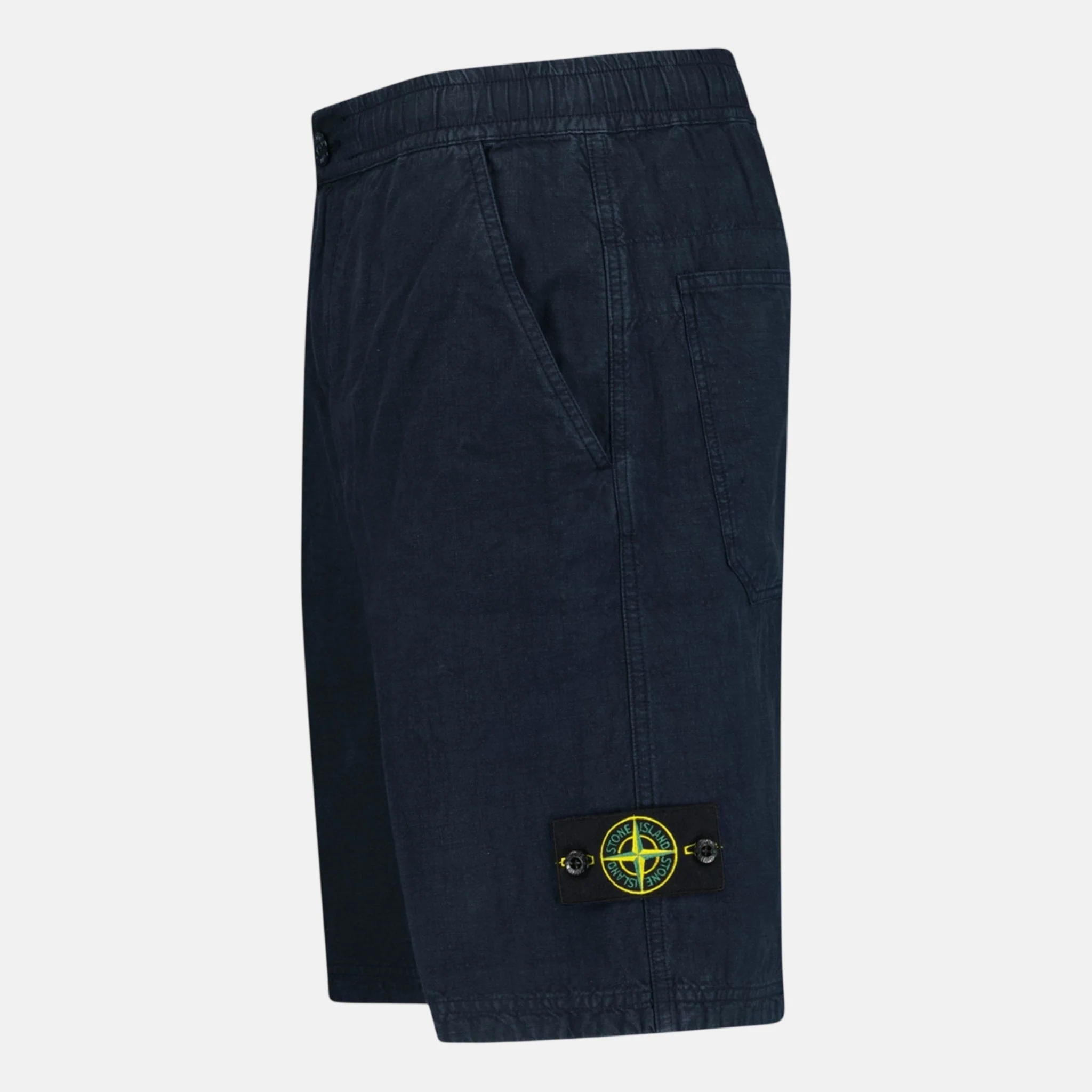 Stone Island Lino Nylon Tela-Tc Bermuda Comfort Shorts Navy - Image 3