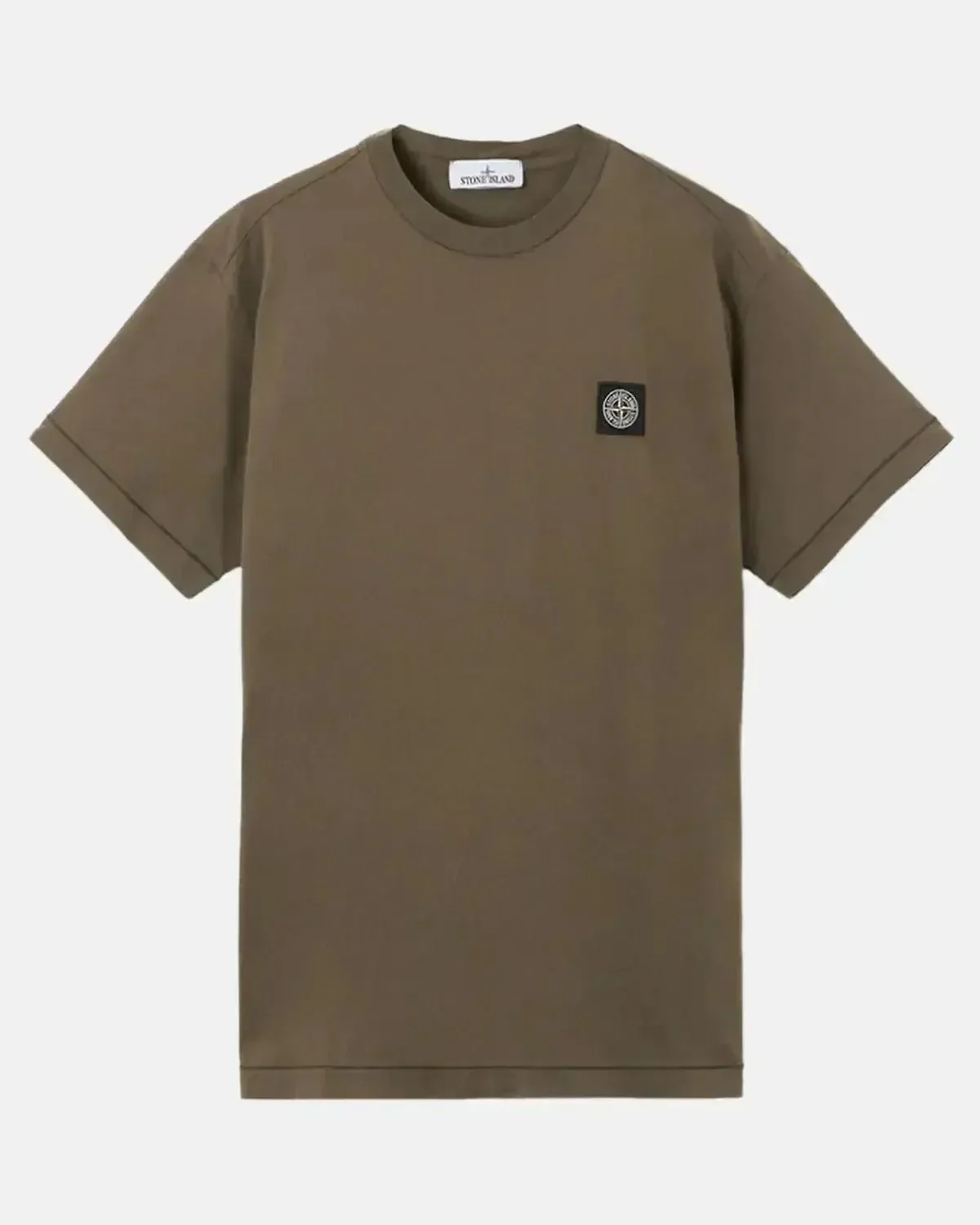 STONE ISLAND MENS 2100027 60/2 COTTON JERSEY SLIM FIT T-SHIRT MILITARY GREEN