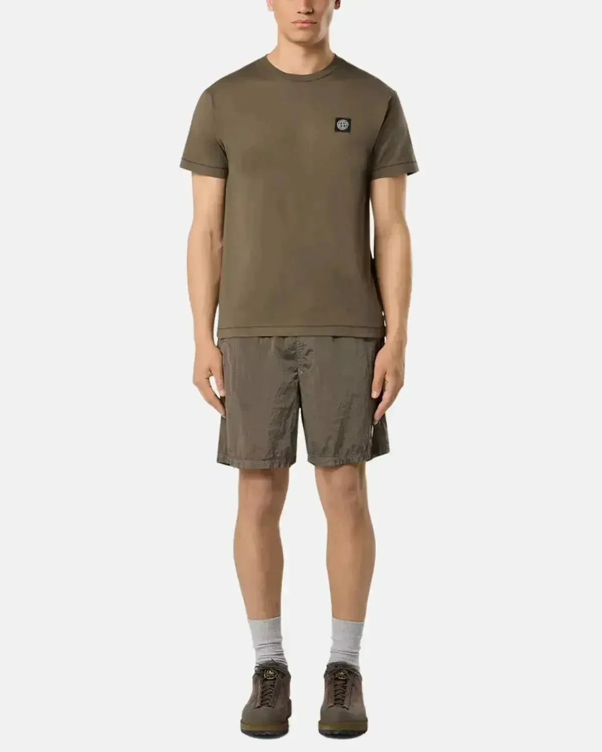 STONE ISLAND MENS 2100027 60/2 COTTON JERSEY SLIM FIT T-SHIRT MILITARY GREEN - Image 2