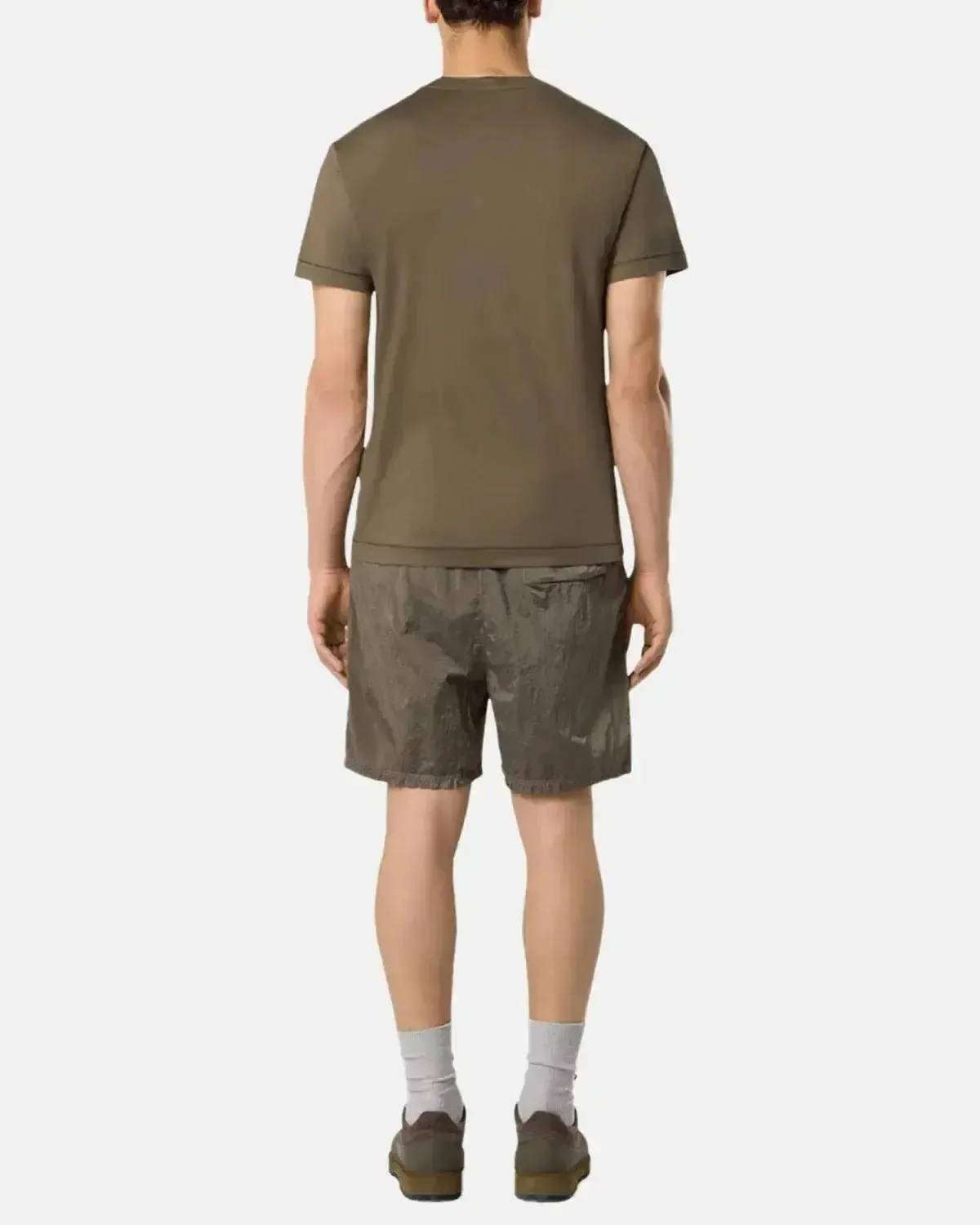 STONE ISLAND MENS 2100027 60/2 COTTON JERSEY SLIM FIT T-SHIRT MILITARY GREEN - Image 3