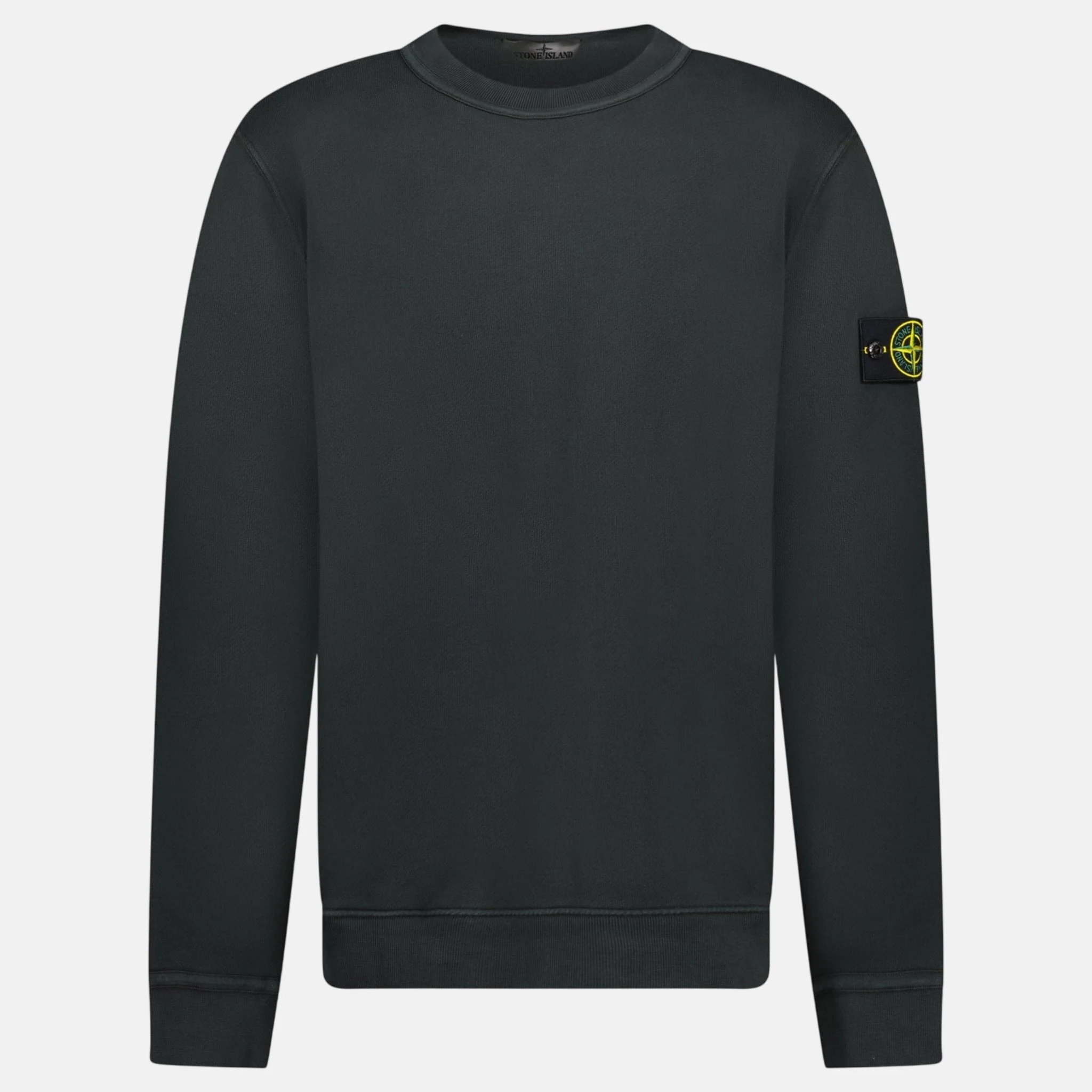Stone Island Old Effect Crewneck Sweatshirt Lead Grey