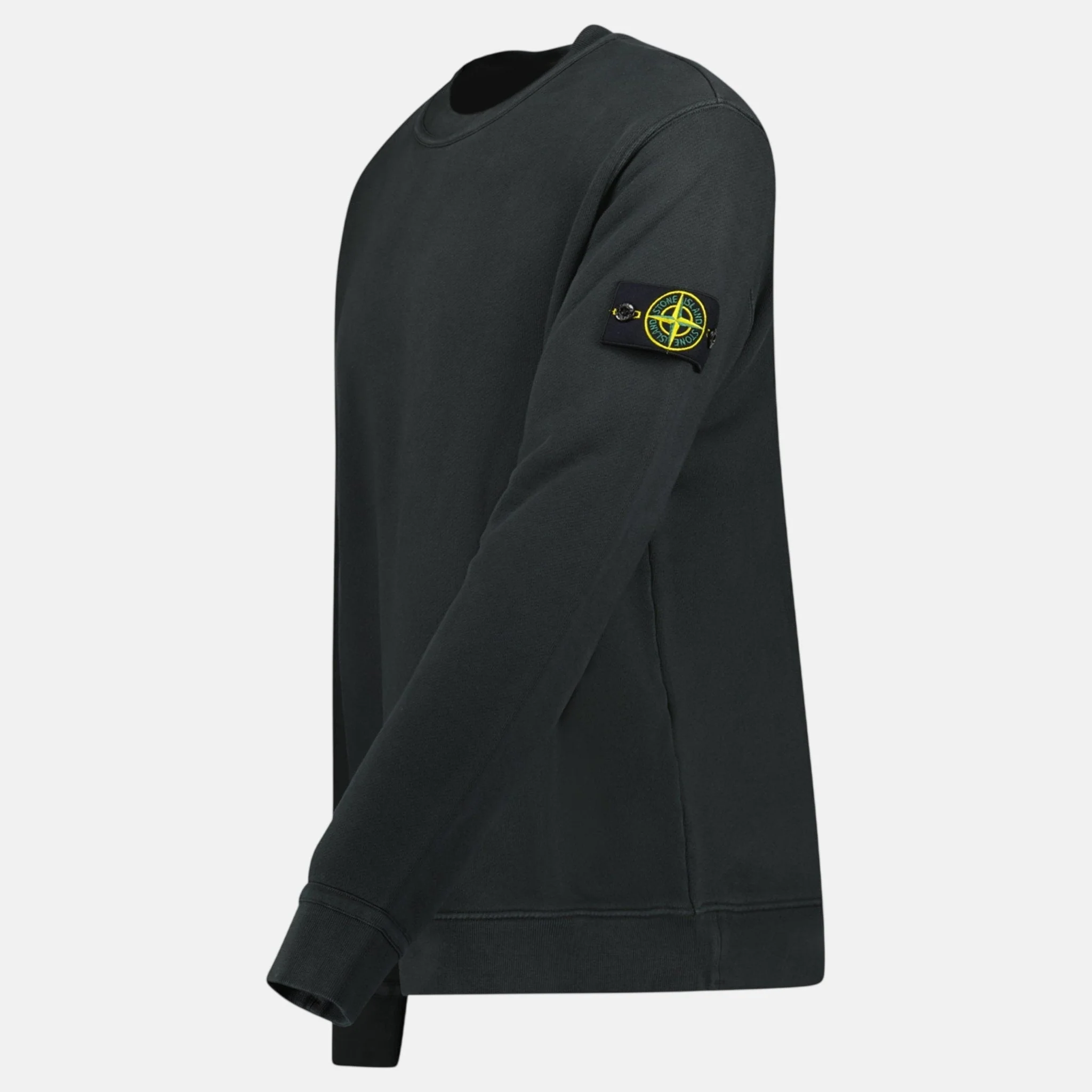 Stone Island Old Effect Crewneck Sweatshirt Lead Grey - Image 2
