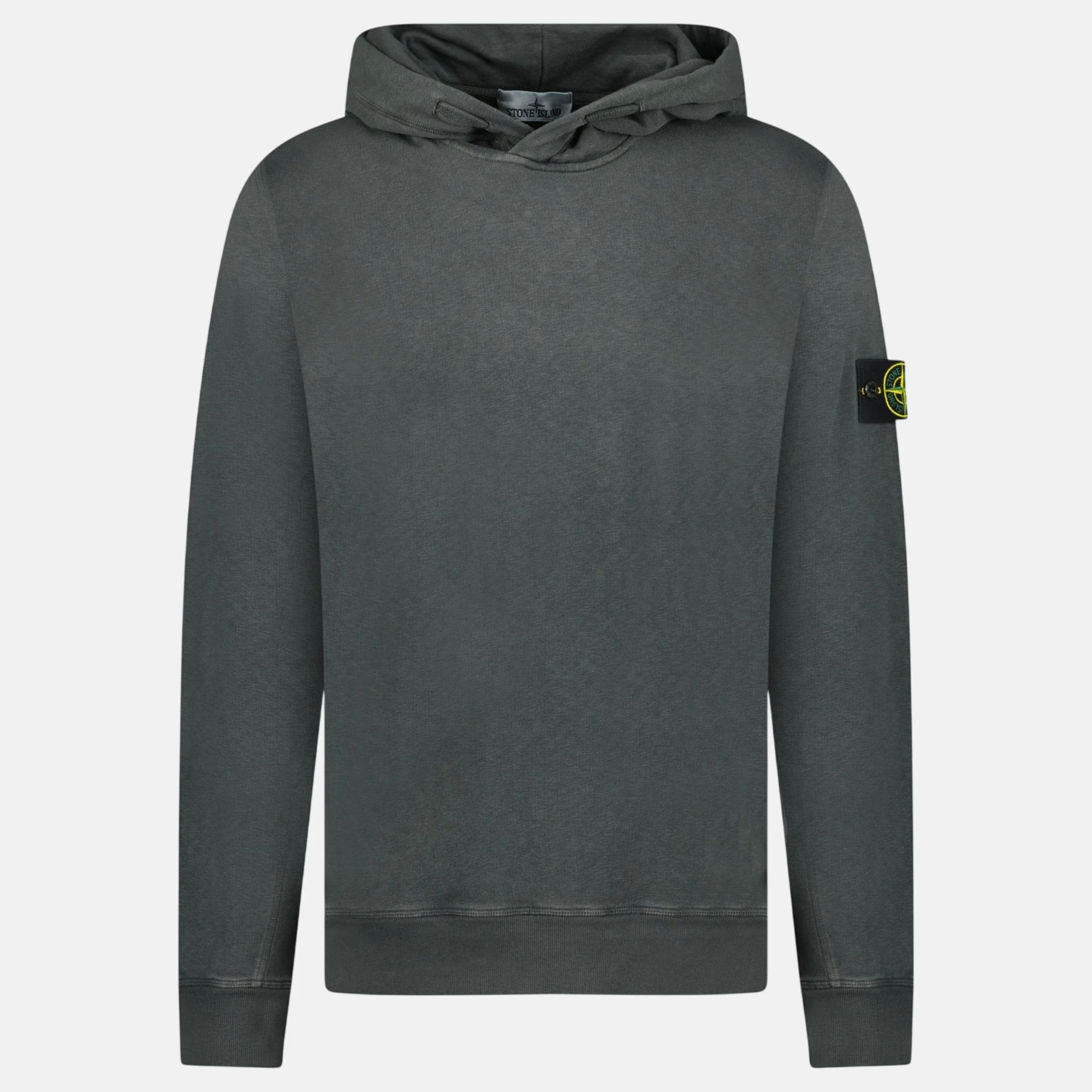 Stone Island ‘Old’ Treatment Hooded Sweatshirt Charcoal Grey