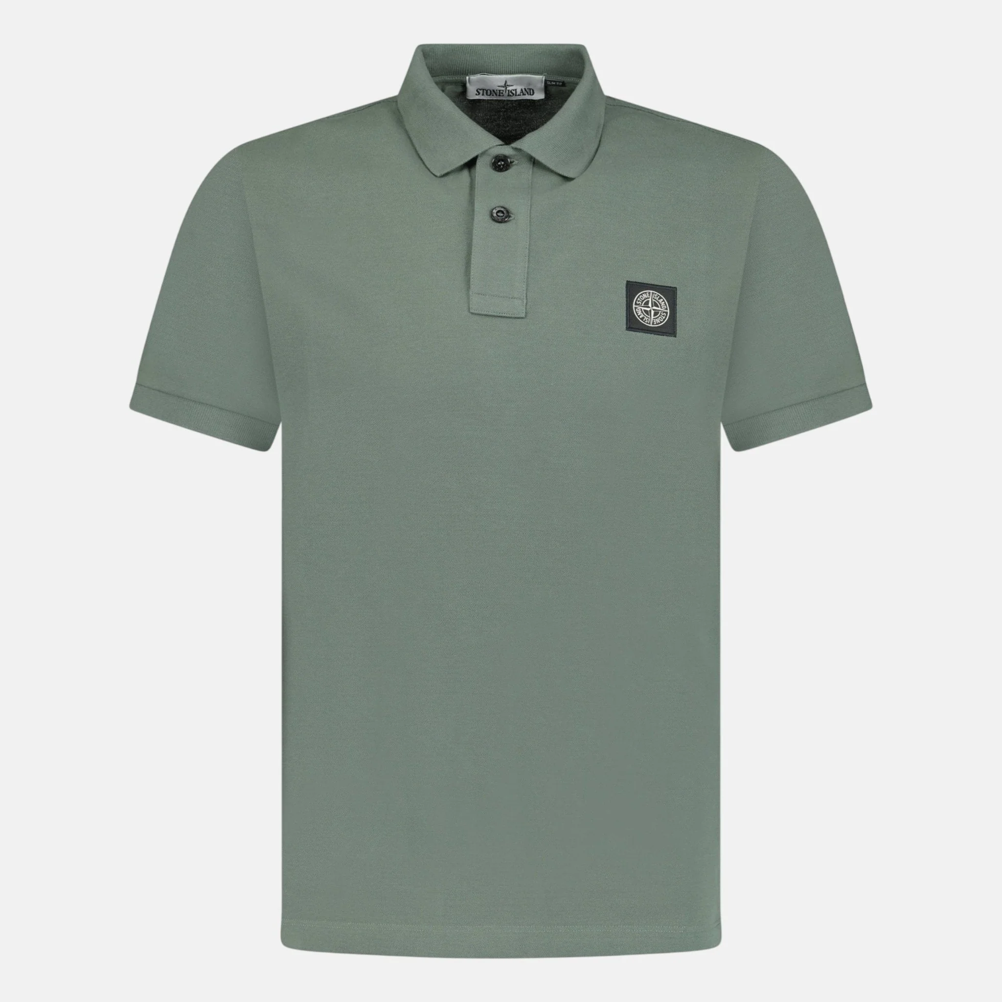 Stone Island Slim Fit Patch Polo Shirt Musk Green
