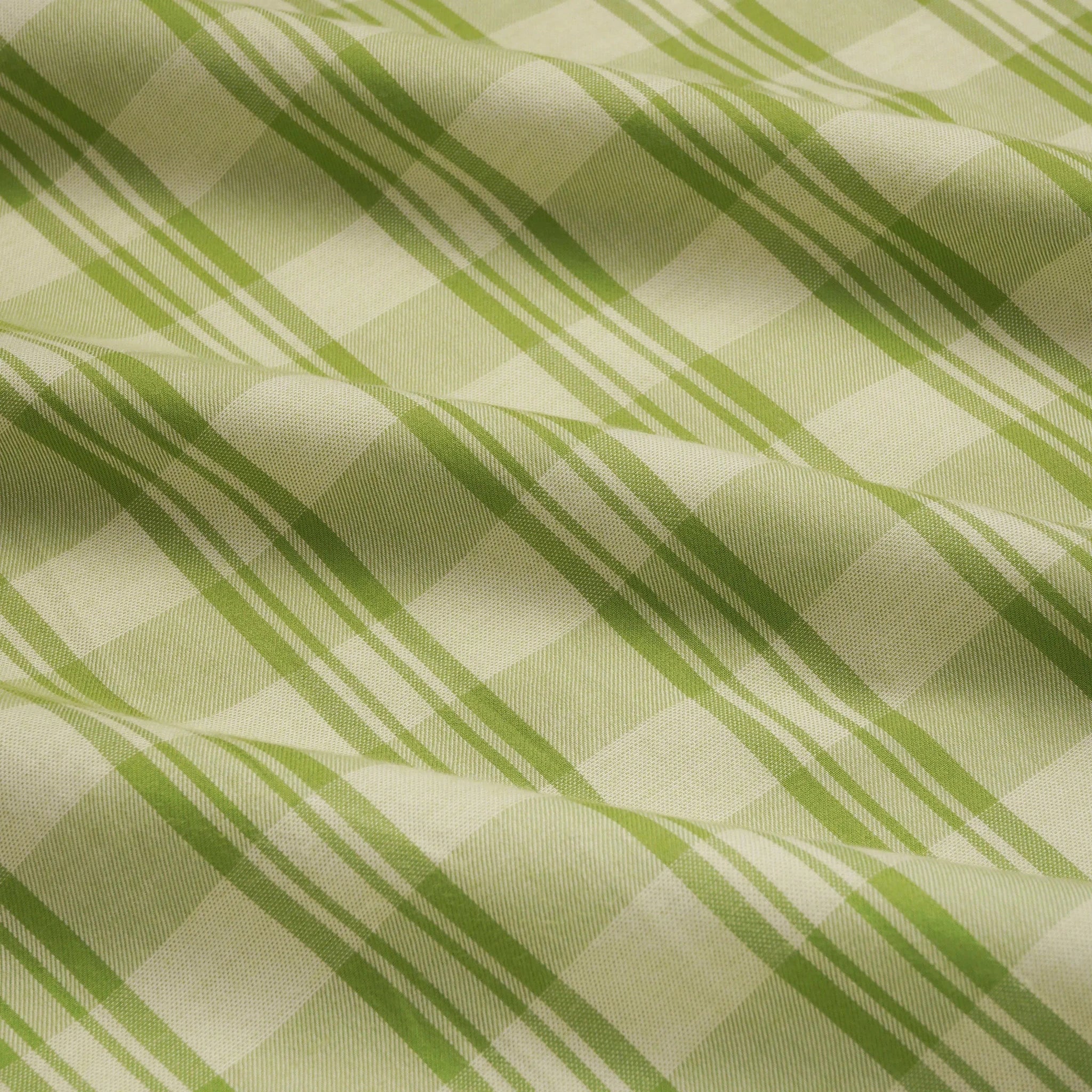 Thomas Pink Classic Fit Smart Casual Brushed Check Shirt Green - Image 4