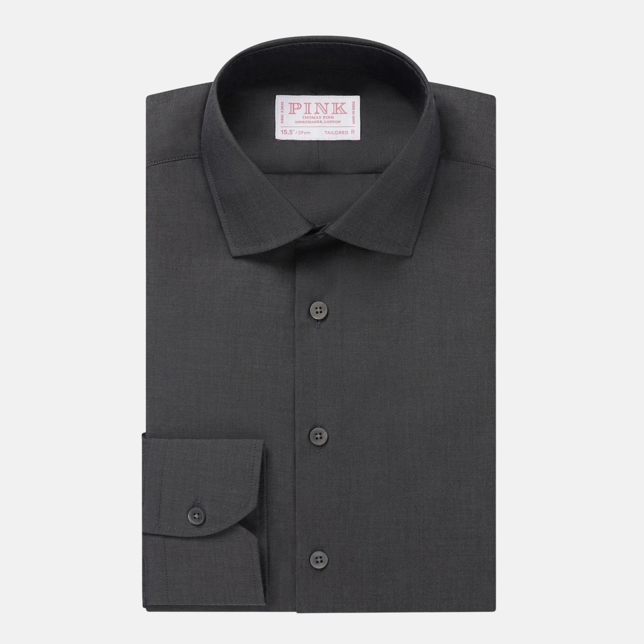 Thomas Pink Tailored Fit Formal Lugano Chambray Shirt Grey