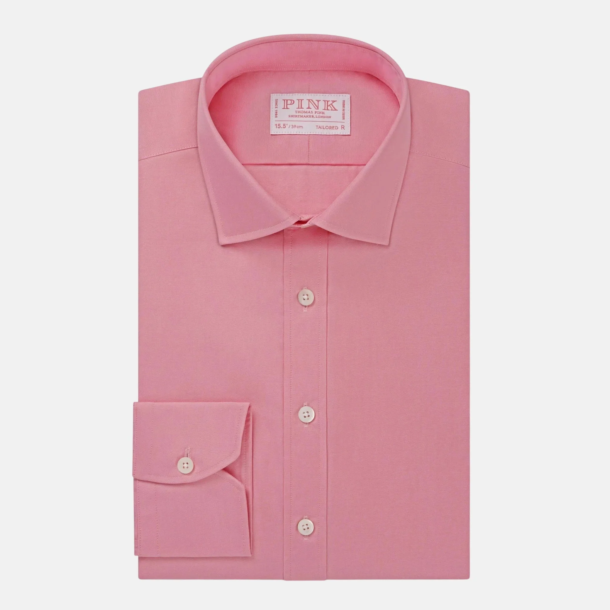 Thomas Pink Tailored Fit Formal Ramses Poplin Shirt Pink