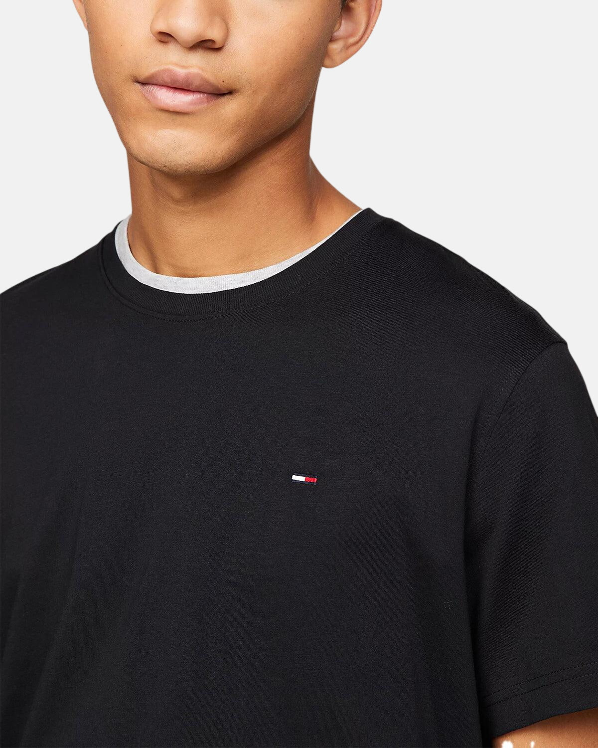 TOMMY HILFIGER TJ SLIM FIT FLAG T-SHIRT BLACK - Image 4